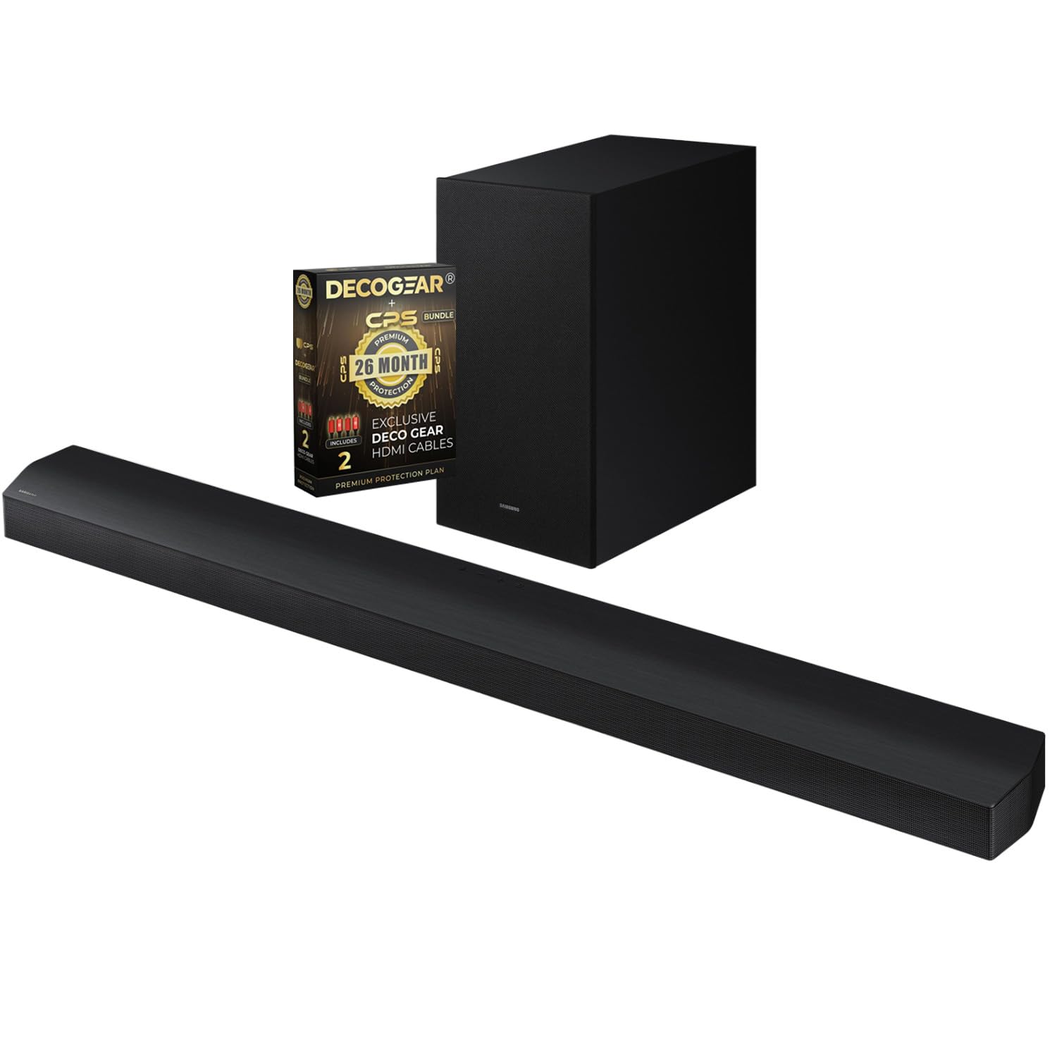 Samsung HW-B750D 5.1ch Soundbar with Dolby Virtual:X DTS (2024) Bundle with 2 Year CPS Enhanced Protection Pack