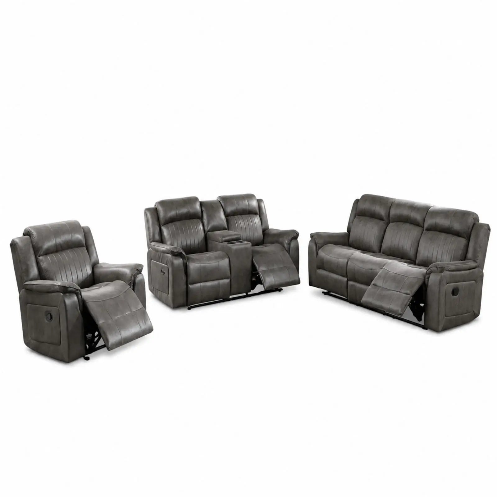 Contemporary Living Room Set, Horizontal And Vertical Tufting HouseOfZazla