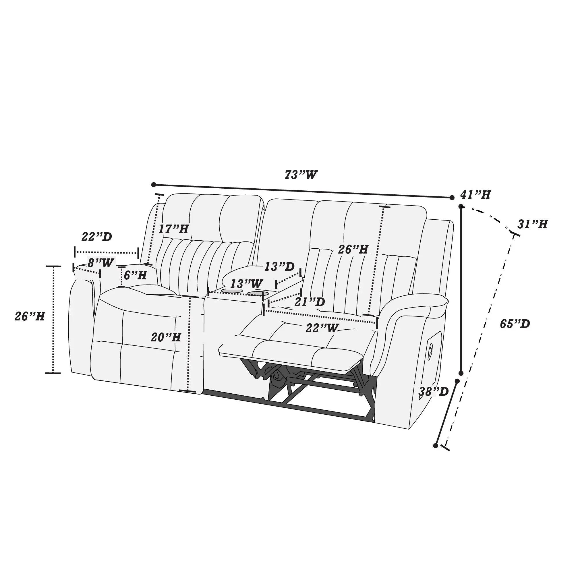 Contemporary Living Room Set, Horizontal And Vertical Tufting HouseOfZazla
