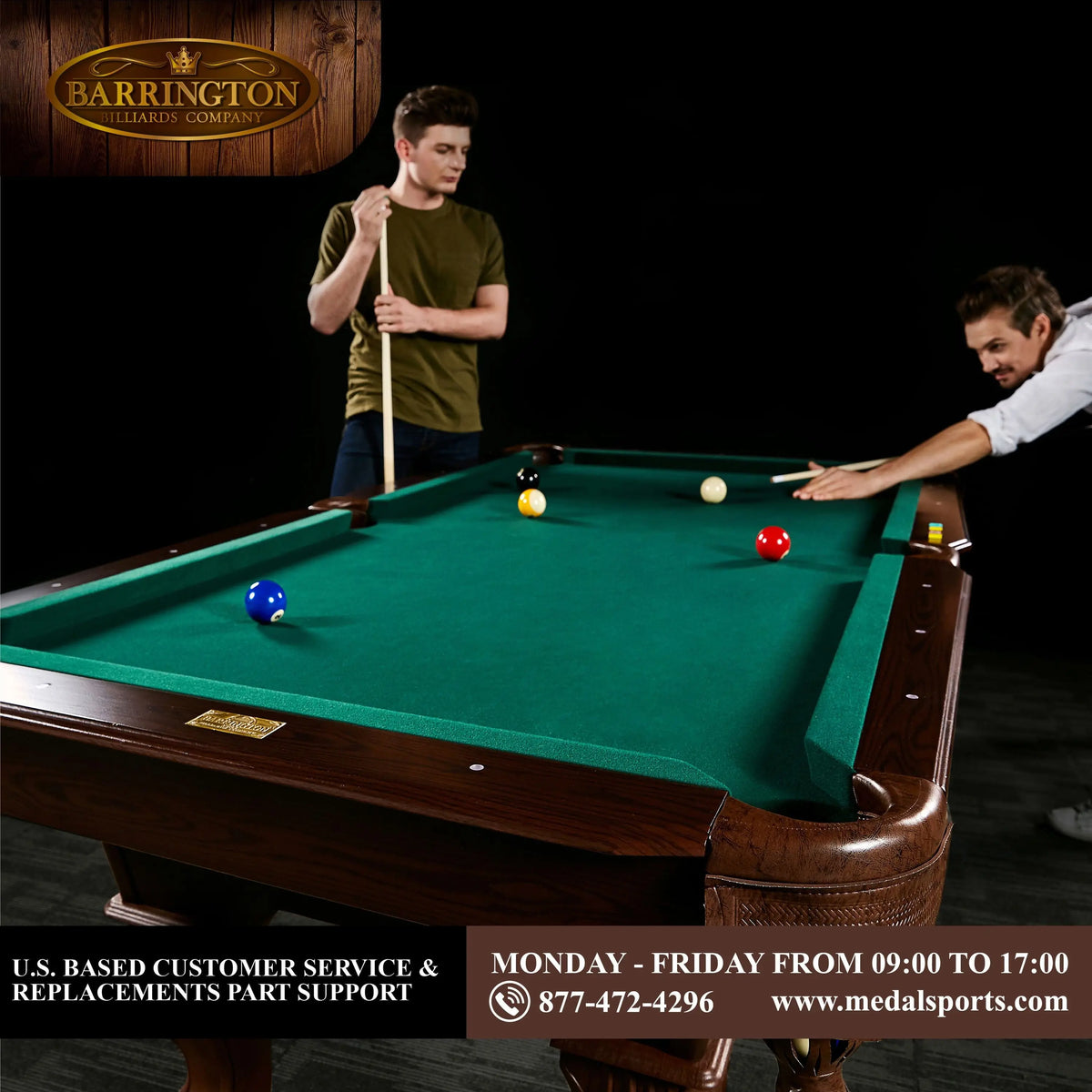 7.5 Ft Billiard Pool Table with Cue Rack, Dartboard, and Game Accessories - Green, by