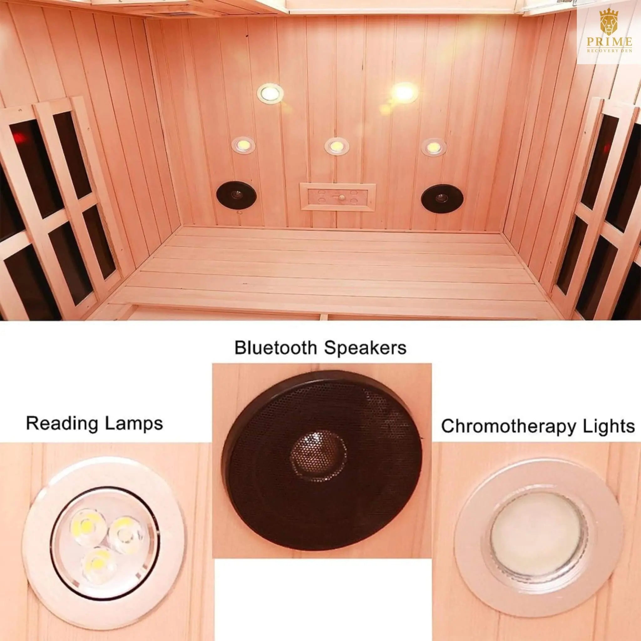Thermora Orien Premium 2-Person Low EMF FAR-Infrared Heat Wood Home Personal Spa Sauna With Ceramic Heaters, 1760W (SAK25714) SAKSBY WHOLESALE