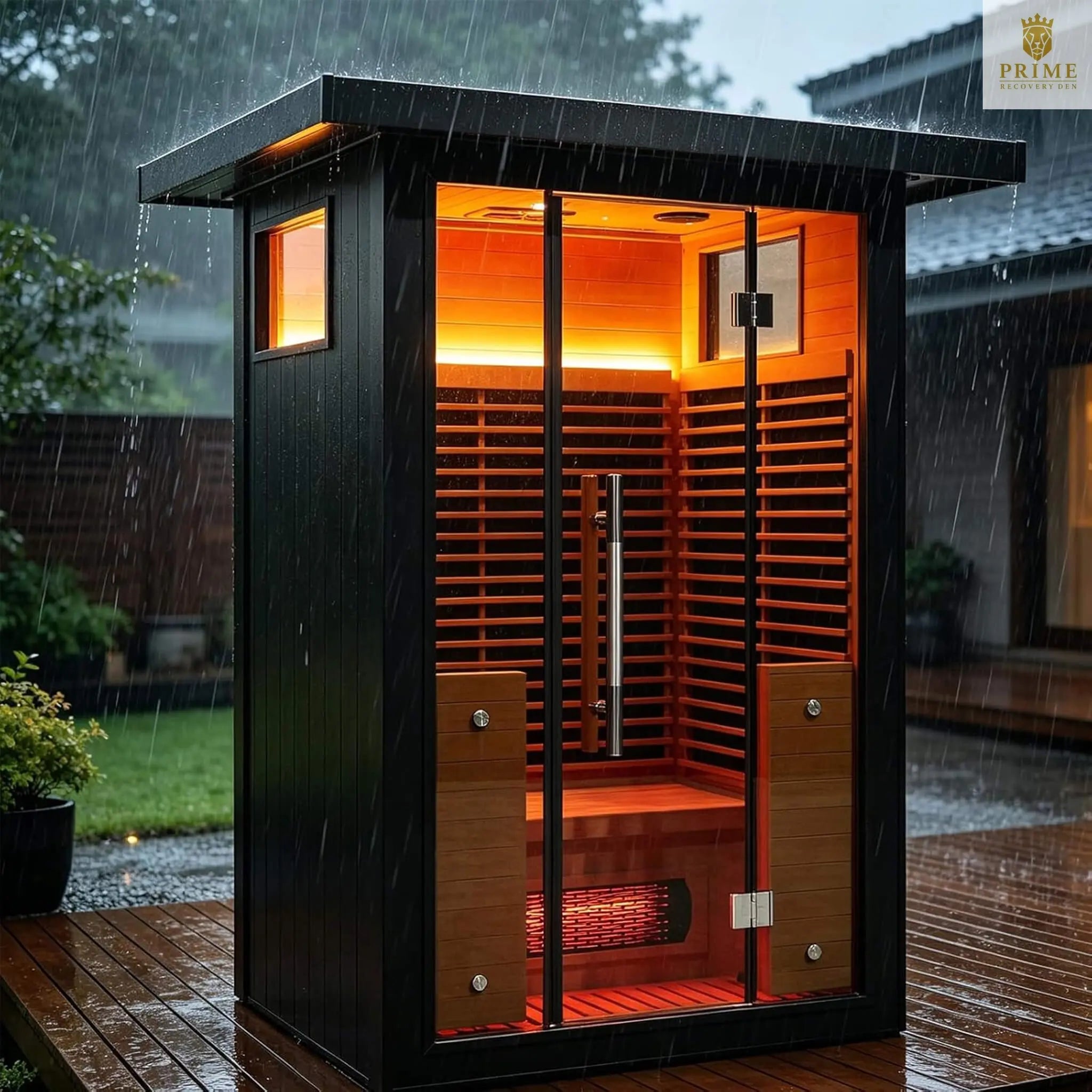 Thermora Lugano 2-Person Outdoor Full-Spectrum Infrared Sauna With Aluminum Alloy Exterior & WiFi (SAK14973) SAKSBY WHOLESALE