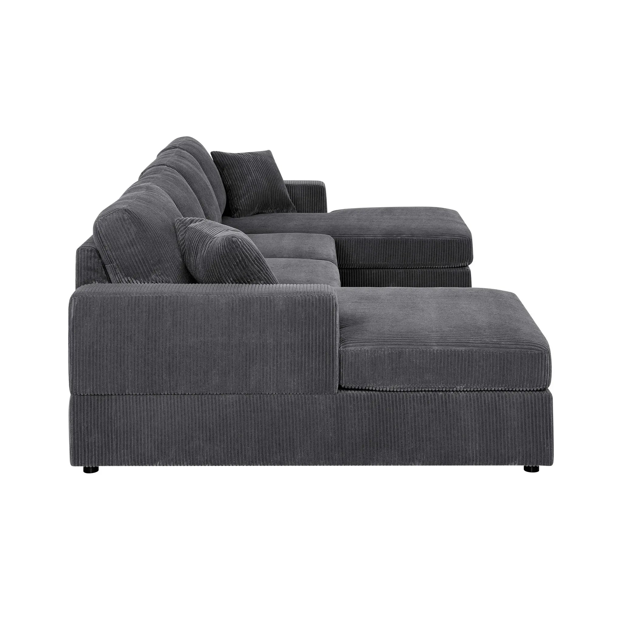 3 Piece Double Chaise Sectional Sofa Unique Piece Furniture