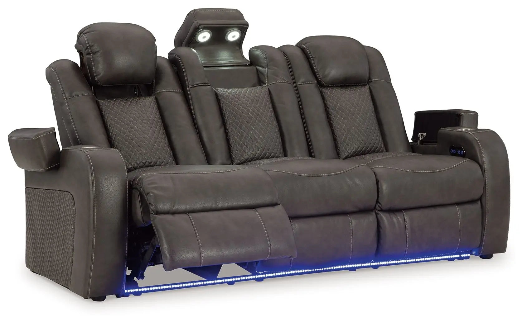 Fyne-dyme - Power Reclining Sofa With Adj Headrest Unique Piece Furniture