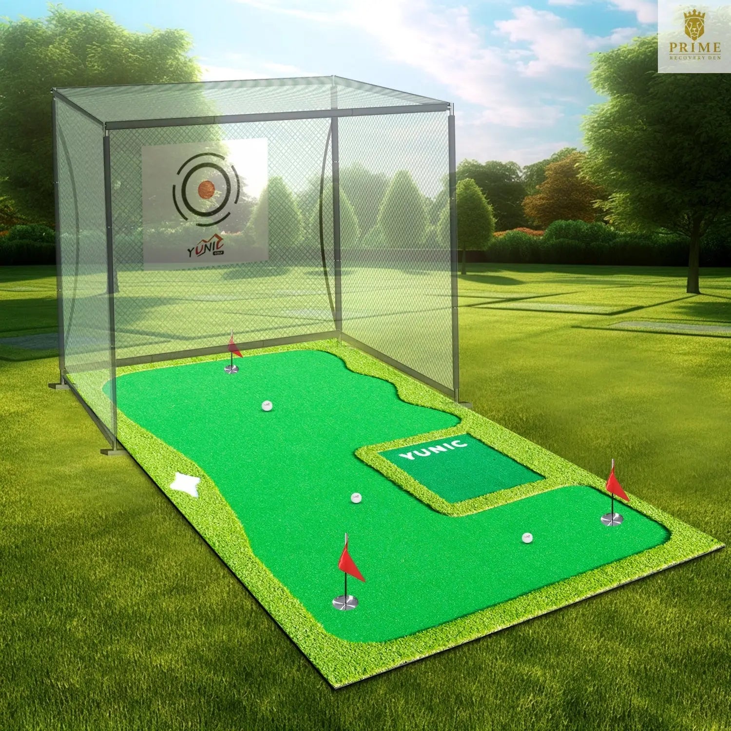 Yunic Golf Premium Putting Green with Elevation Slope – 8ft×16ft or 10ft×16ft