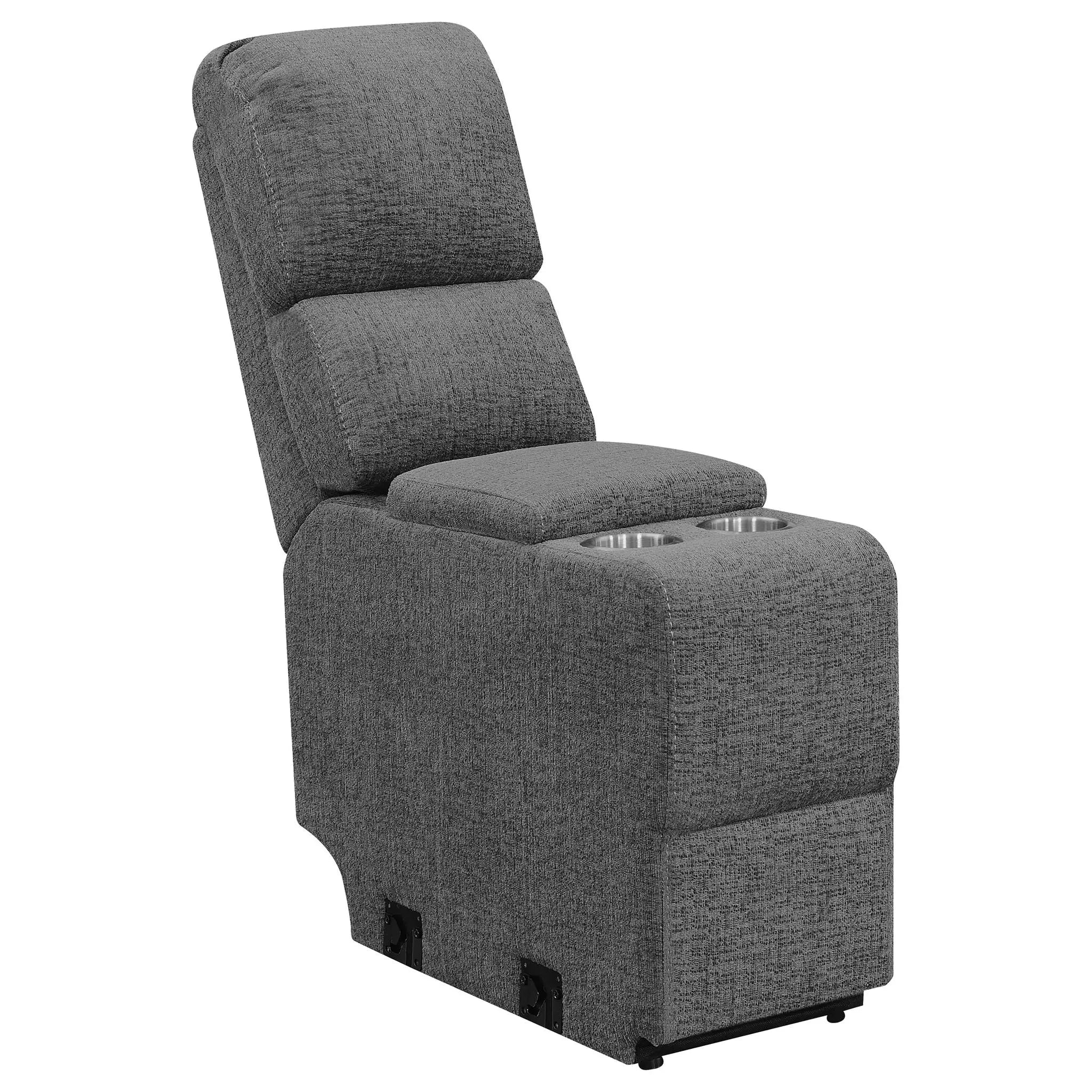 Bahrain 5-piece Upholstered Home Theater Seating Charcoal Unique Piece Furniture
