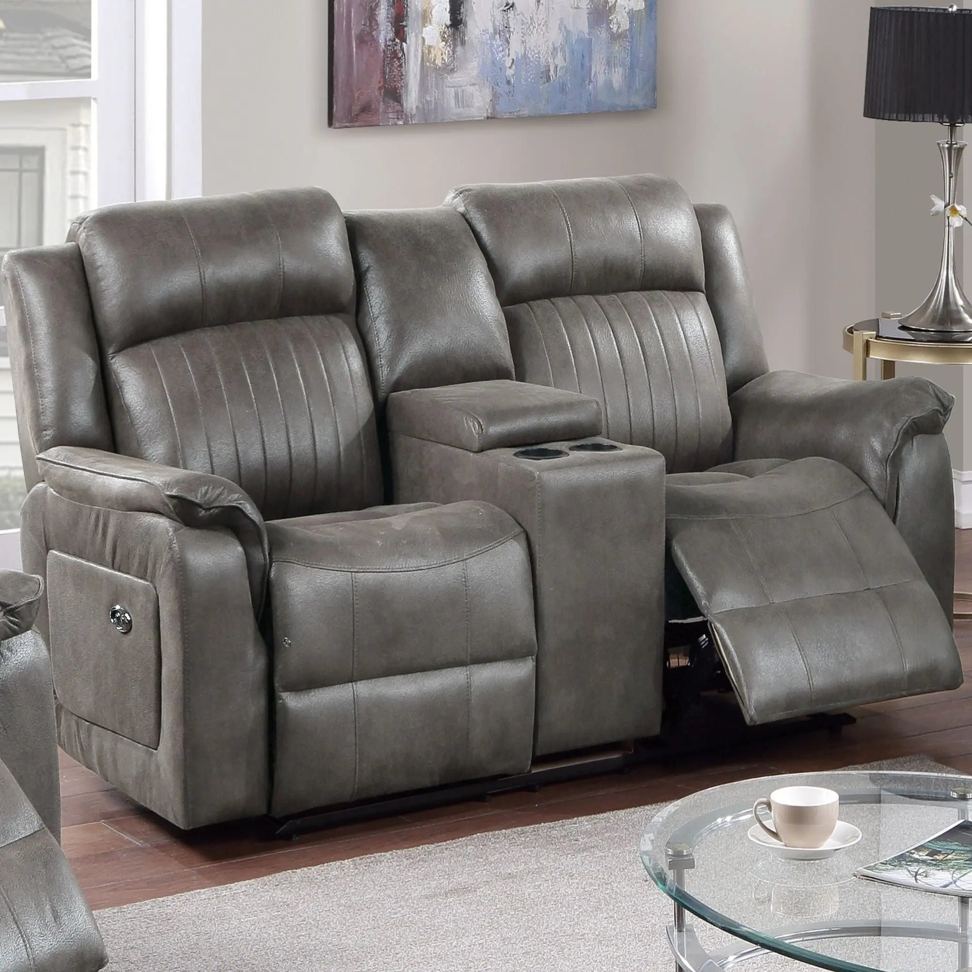 Contemporary Living Room Set, Horizontal And Vertical Tufting HouseOfZazla