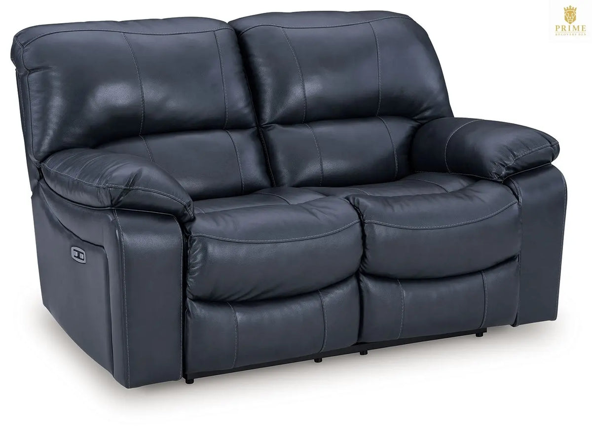 Leesworth - 3 Pc. - Power Reclining Sofa, Power Reclining Loveseat, Power Rocker Recliner - Ocean