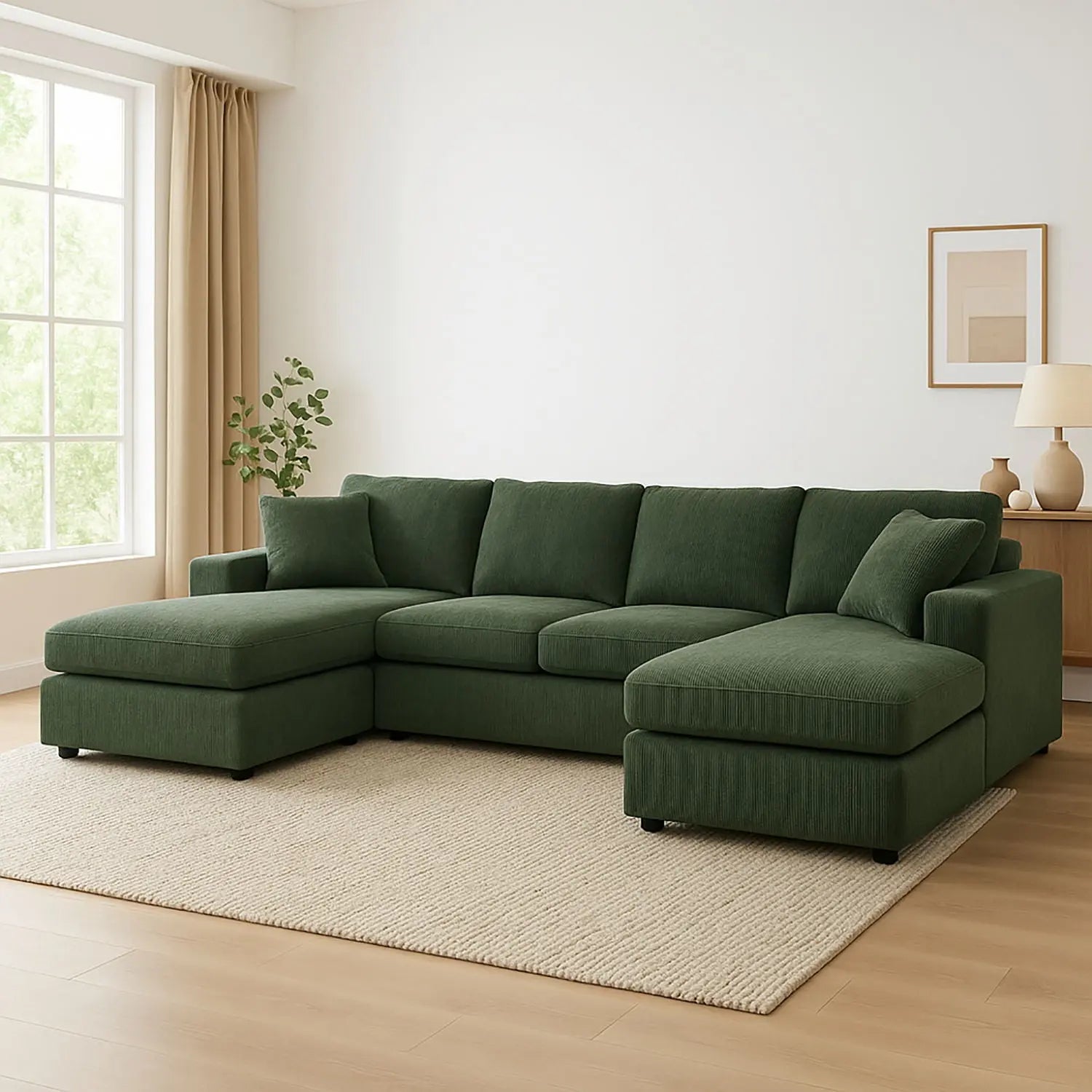 3 Piece Double Chaise Sectional Sofa Unique Piece Furniture