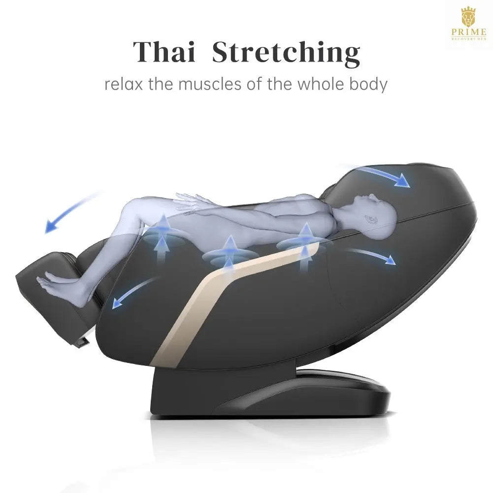 Massage Chair, Zero Gravity Shiatsu Massage Chairs Full Body And Recliner Sl-Track Massage Chair With Bluetooth Speaker, Anion, Thai Stretch, USB Charing, Heating And Foot Roller Massager - Black