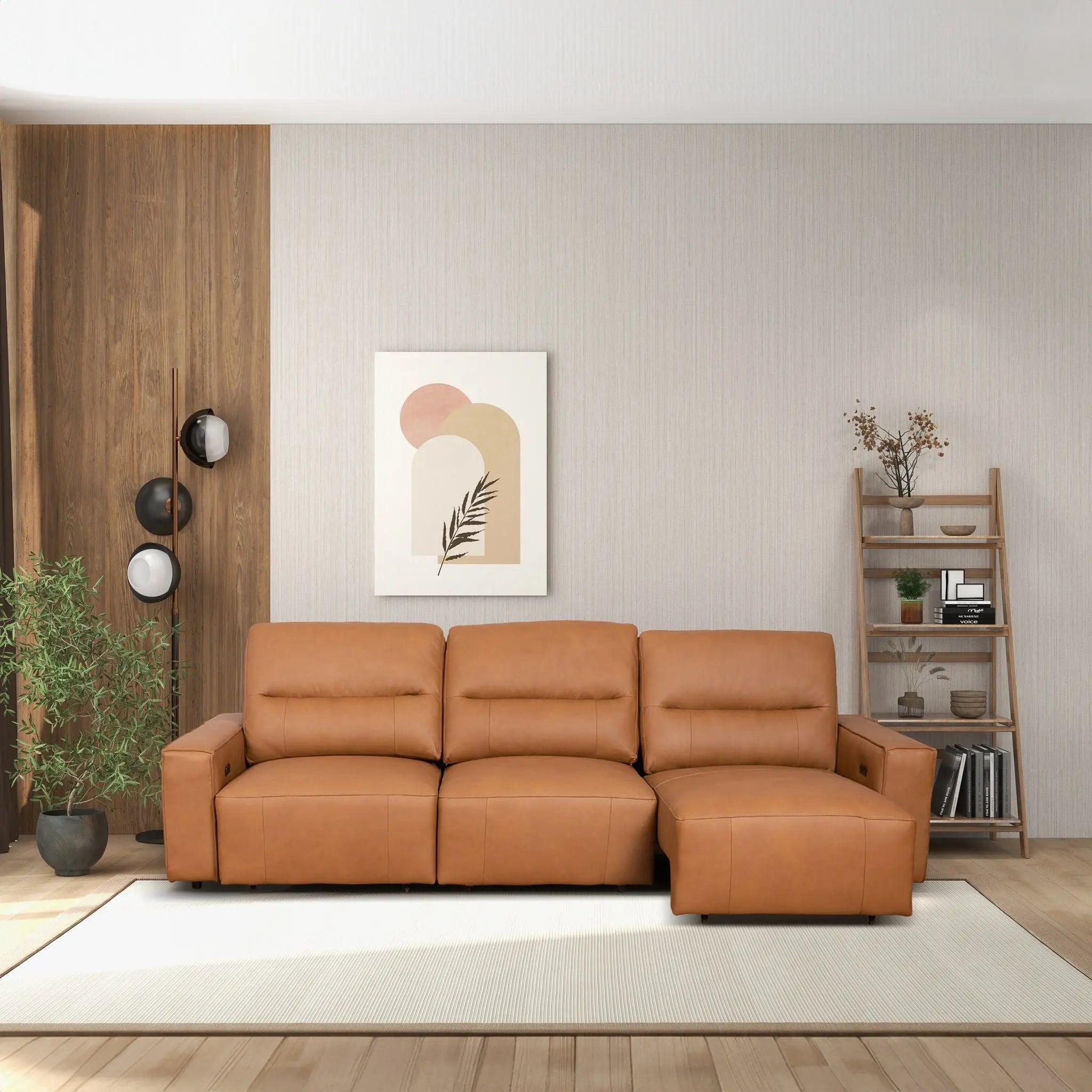 Grant - Triple Power Convertible Sofa - Cognac Unique Piece Furniture