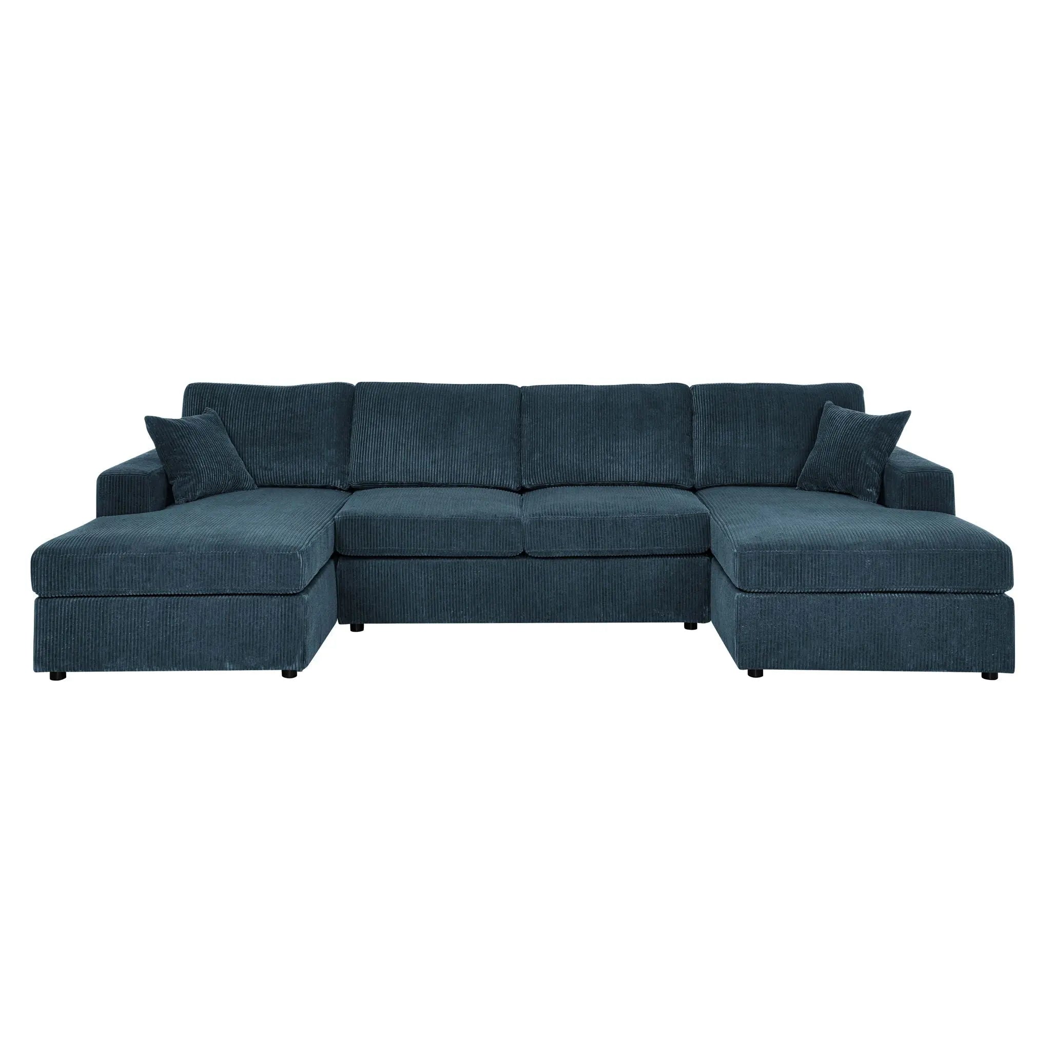 3 Piece Double Chaise Sectional Sofa Unique Piece Furniture