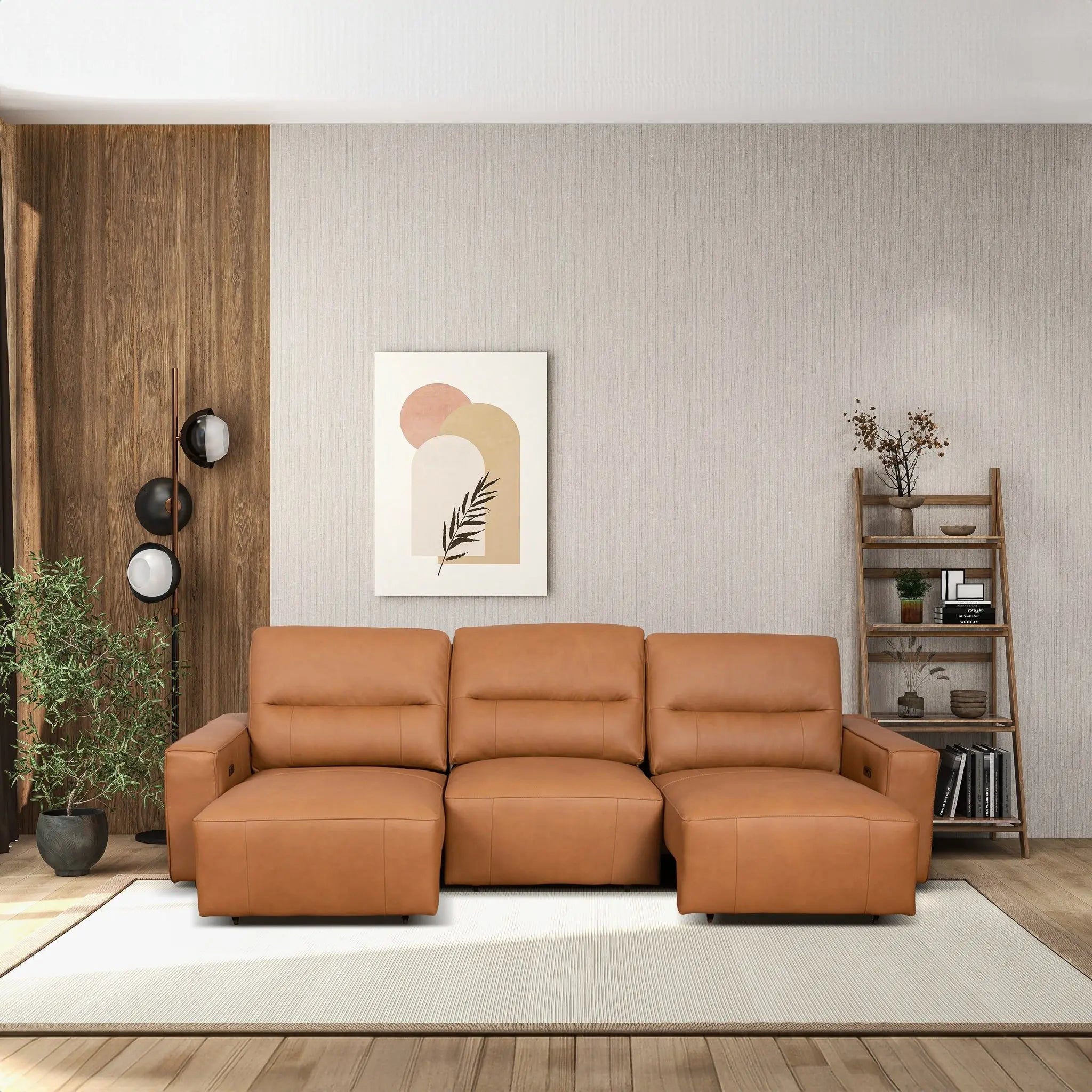 Grant - Triple Power Convertible Sofa - Cognac Unique Piece Furniture