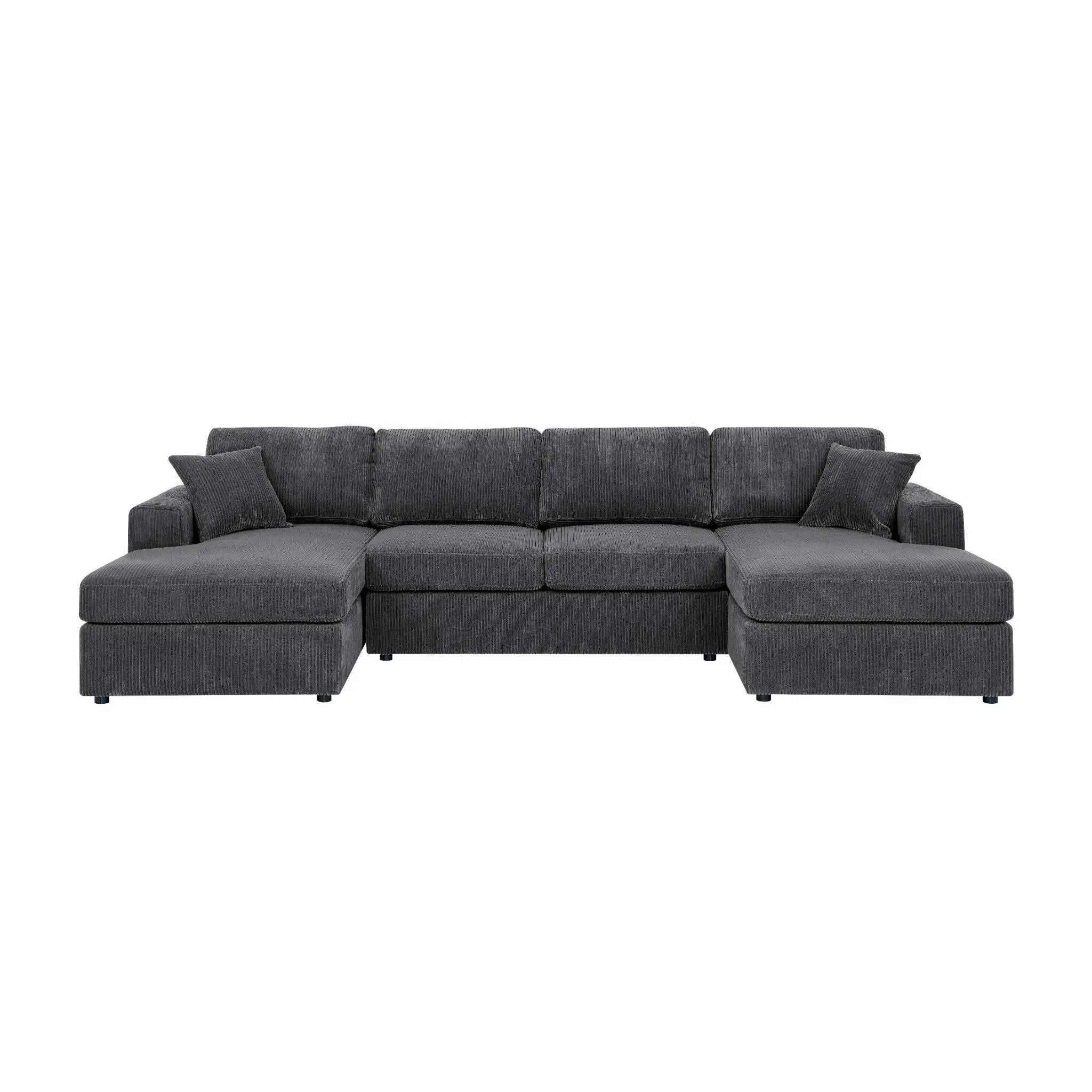 3 Piece Double Chaise Sectional Sofa Unique Piece Furniture