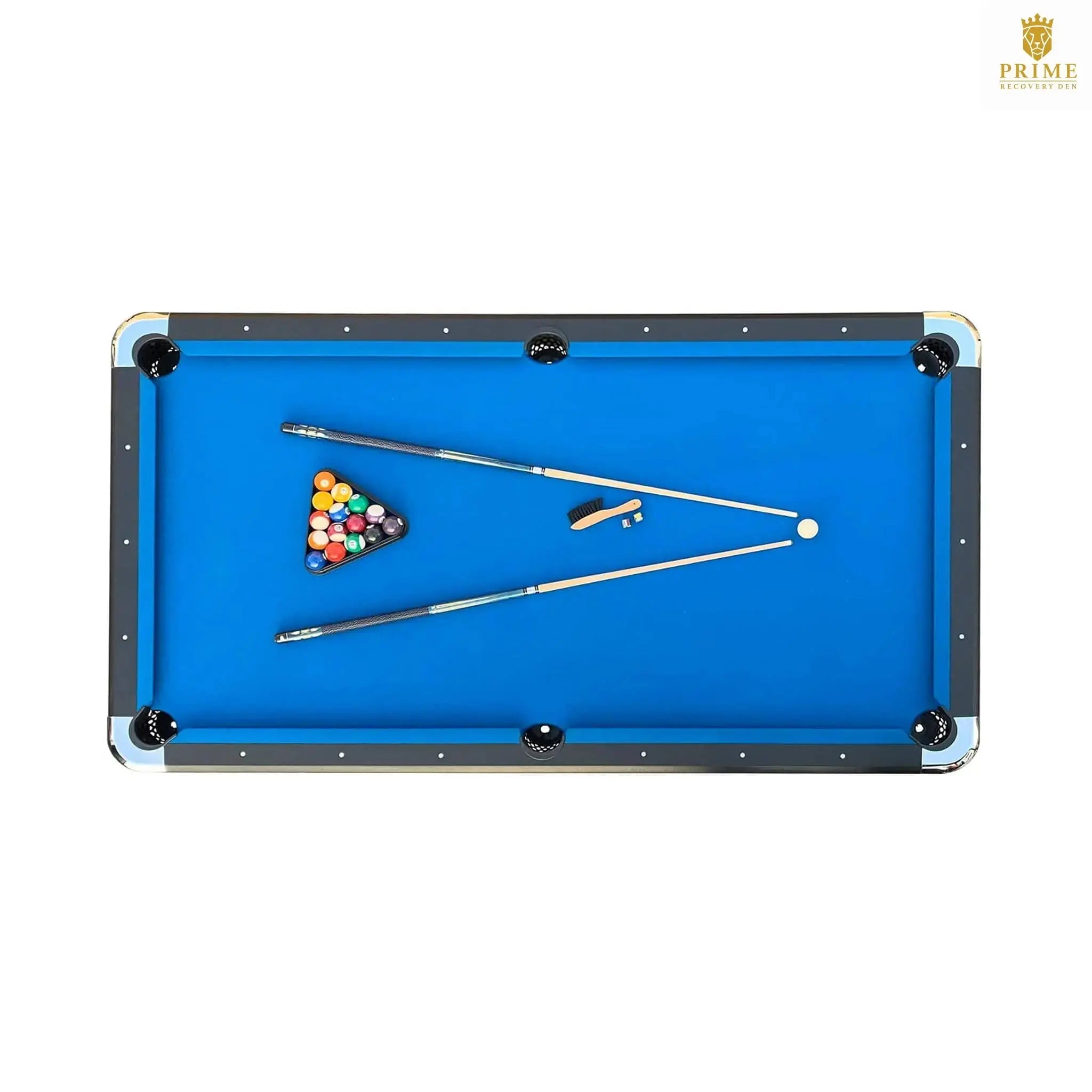 8-Foot Professional Blue Billiard Pool Table With Cues And Balls (SAK31628) SAKSBY WHOLESALE