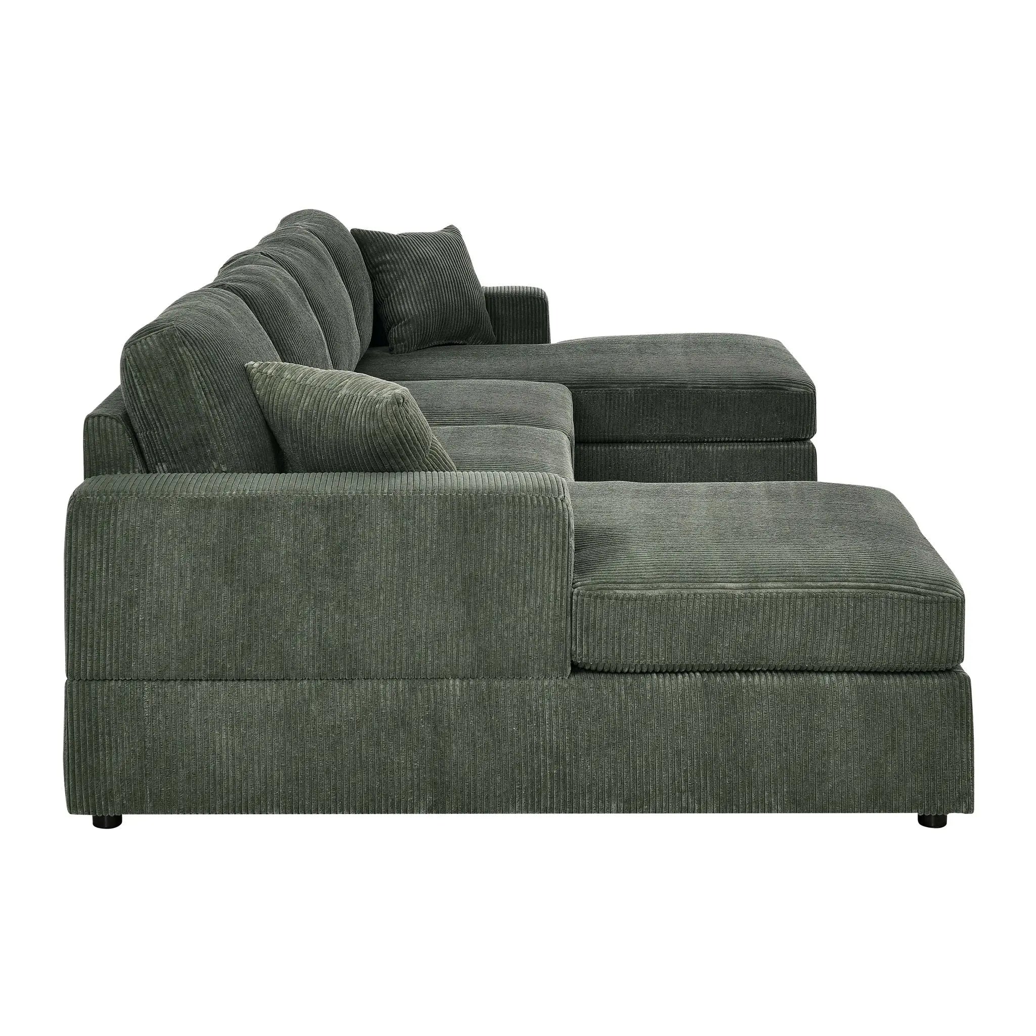 3 Piece Double Chaise Sectional Sofa Unique Piece Furniture