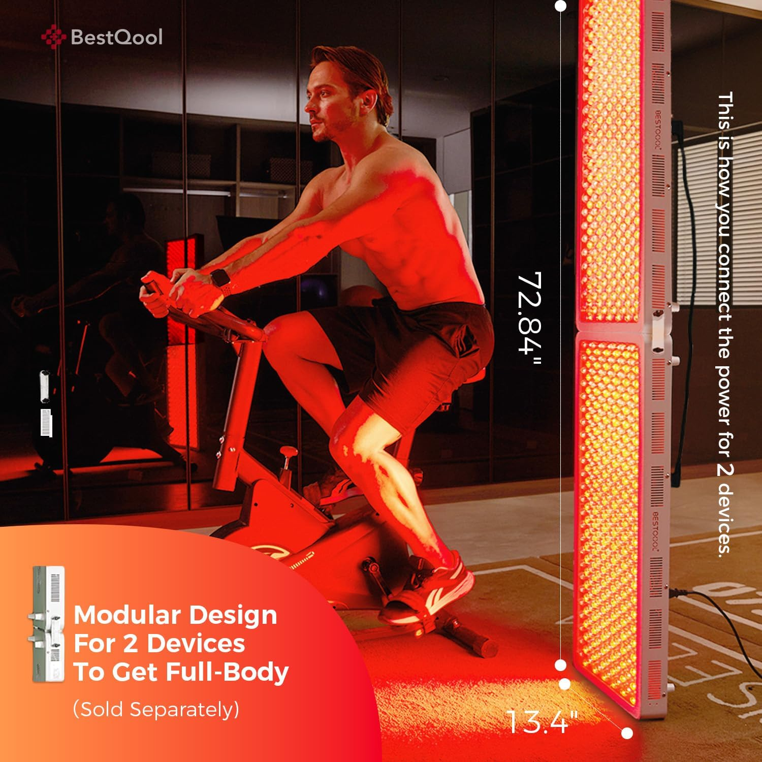 Red Light Wellness Panel – 4 Wavelengths, Dual Chip 300 LEDs, 500W Modular Design