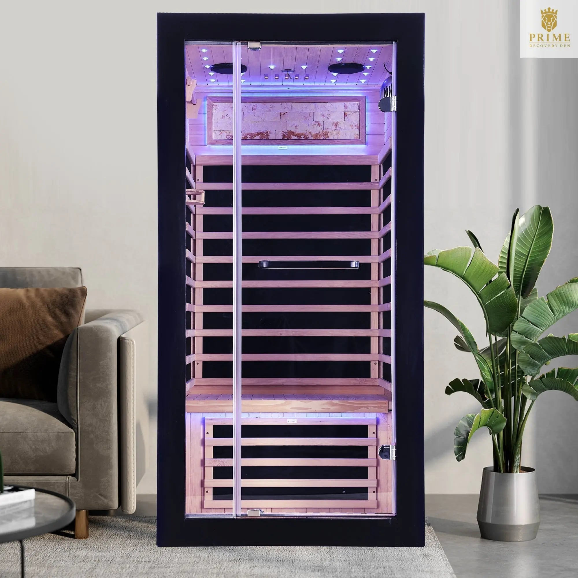 Single-person starlight ceiling lighting sauna