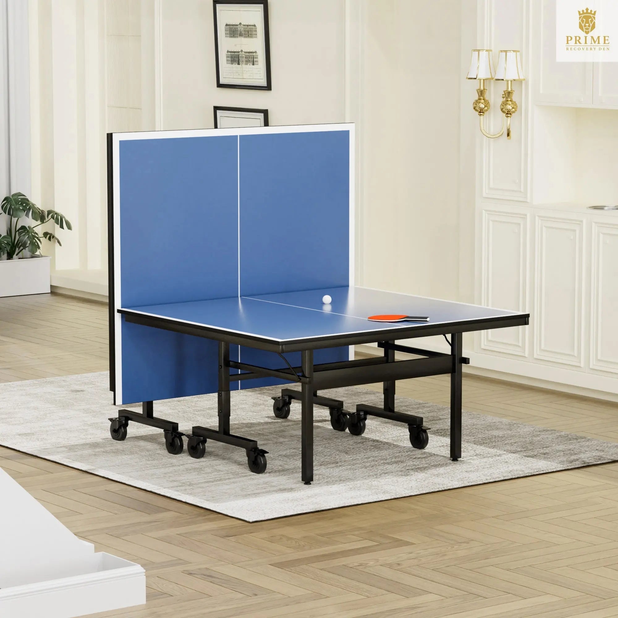 15mm Professional Ping Pong Table – Foldable, Net & Rackets Included