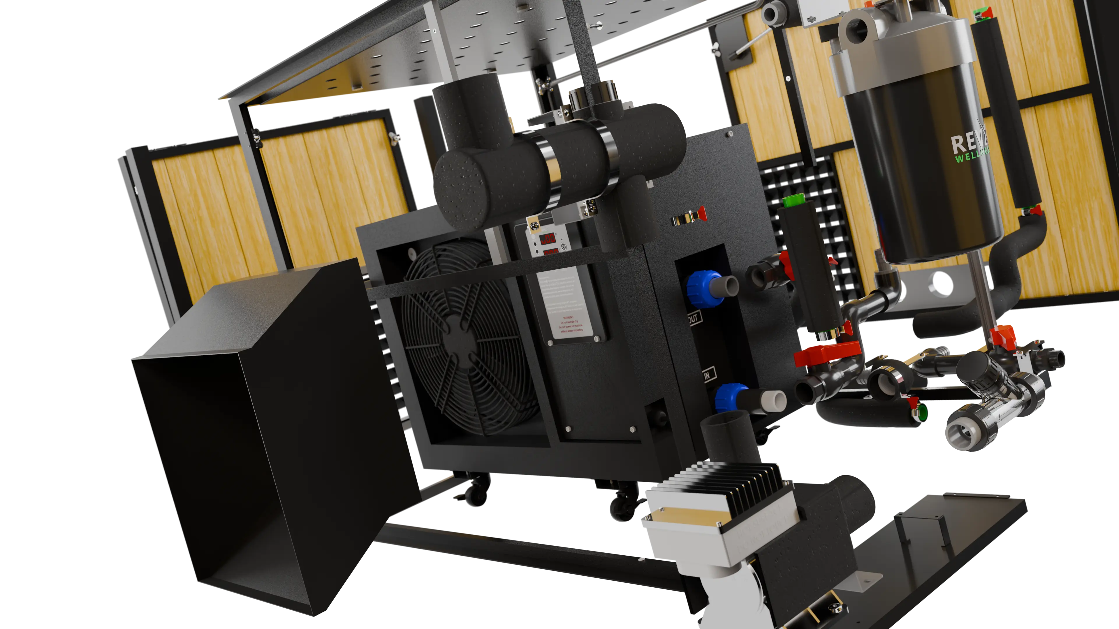 RevX Acrylic X Tub Cold Plunge + LUX High Performance Chiller and Filtration System RevX Wellness