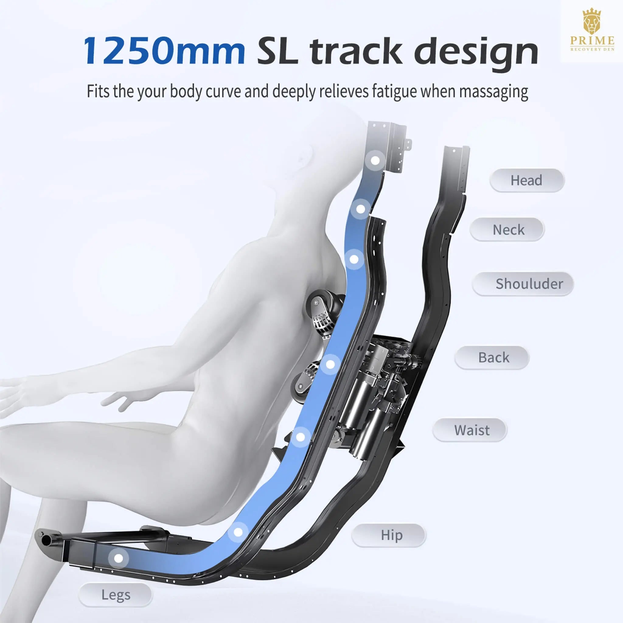 Bosscare Premium Full Body Zero Gravity Massage Chair With Ai Voice And App Control, Gray (SAK35970) SAKSBY WHOLESALE