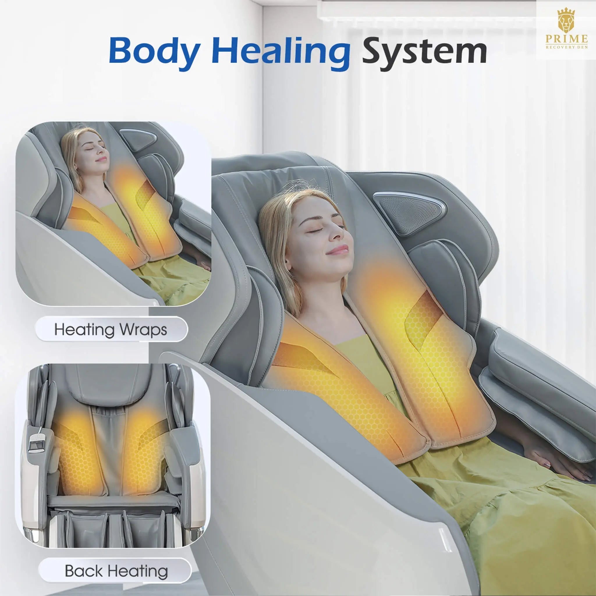 Bosscare Premium Full Body Zero Gravity Massage Chair With Ai Voice And App Control, Gray (SAK35970) SAKSBY WHOLESALE