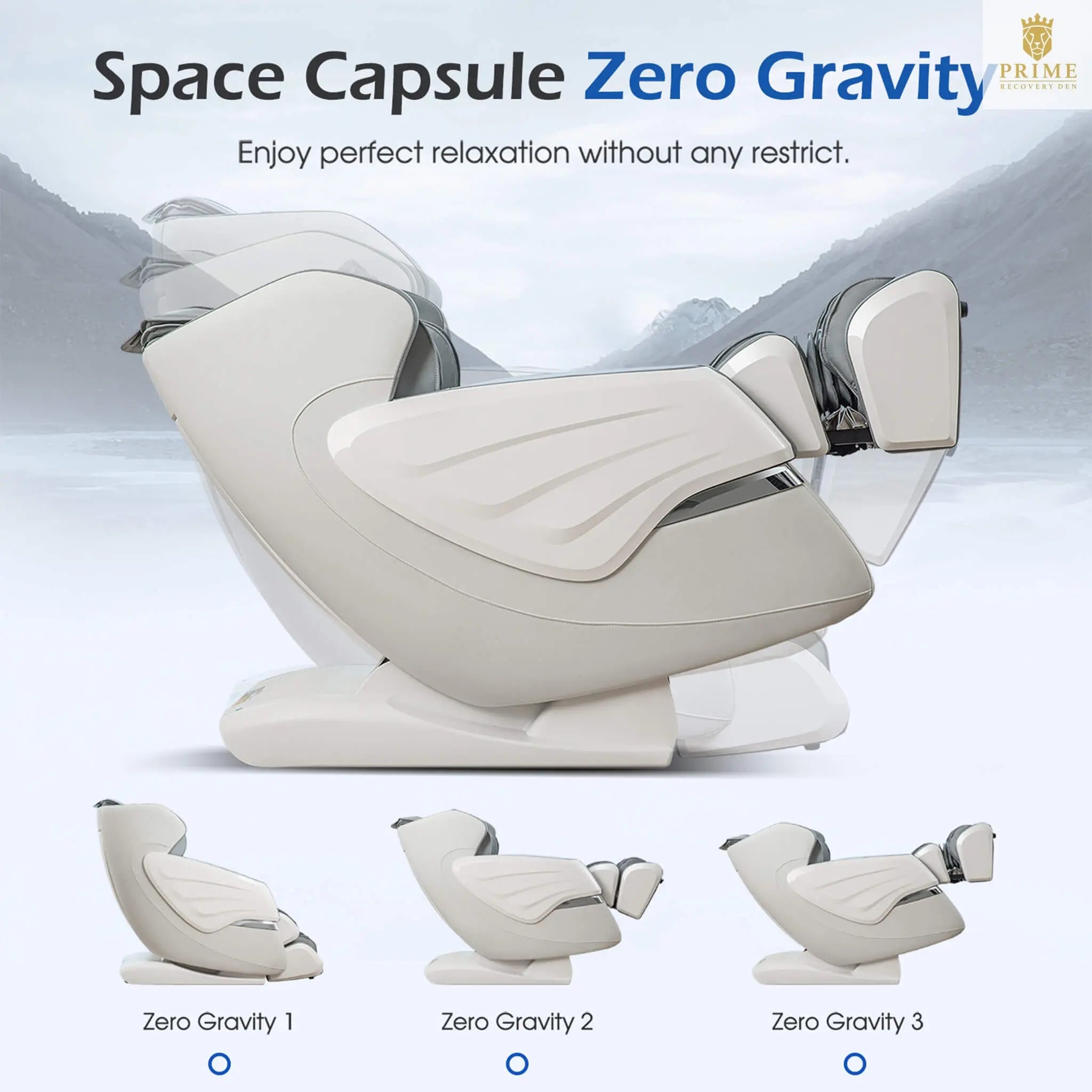 Bosscare Premium Full Body Zero Gravity Massage Chair With Ai Voice And App Control, Gray (SAK35970) SAKSBY WHOLESALE