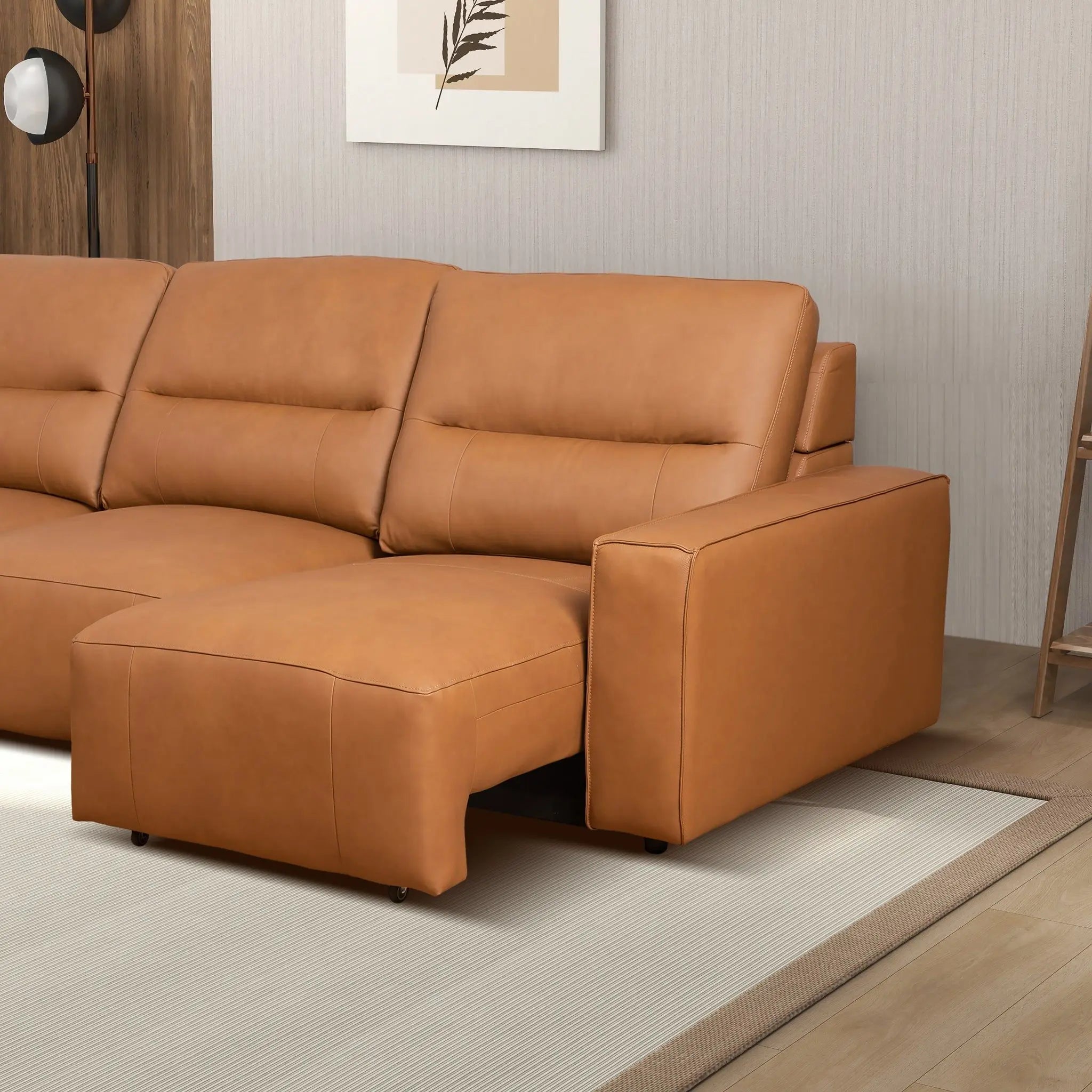 Grant - Triple Power Convertible Sofa - Cognac Unique Piece Furniture