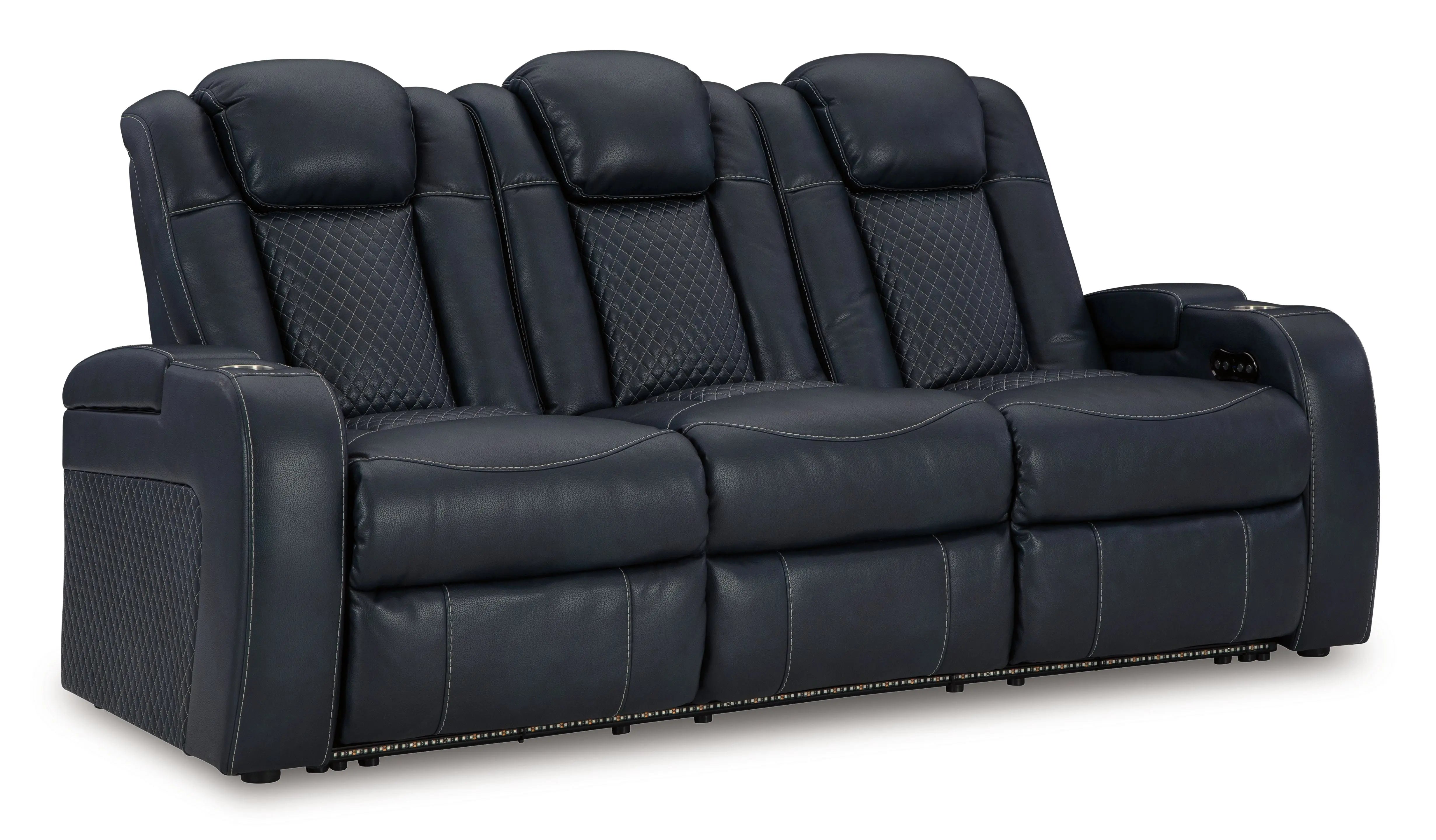 Fyne-dyme - Power Reclining Sofa With Adj Headrest Unique Piece Furniture