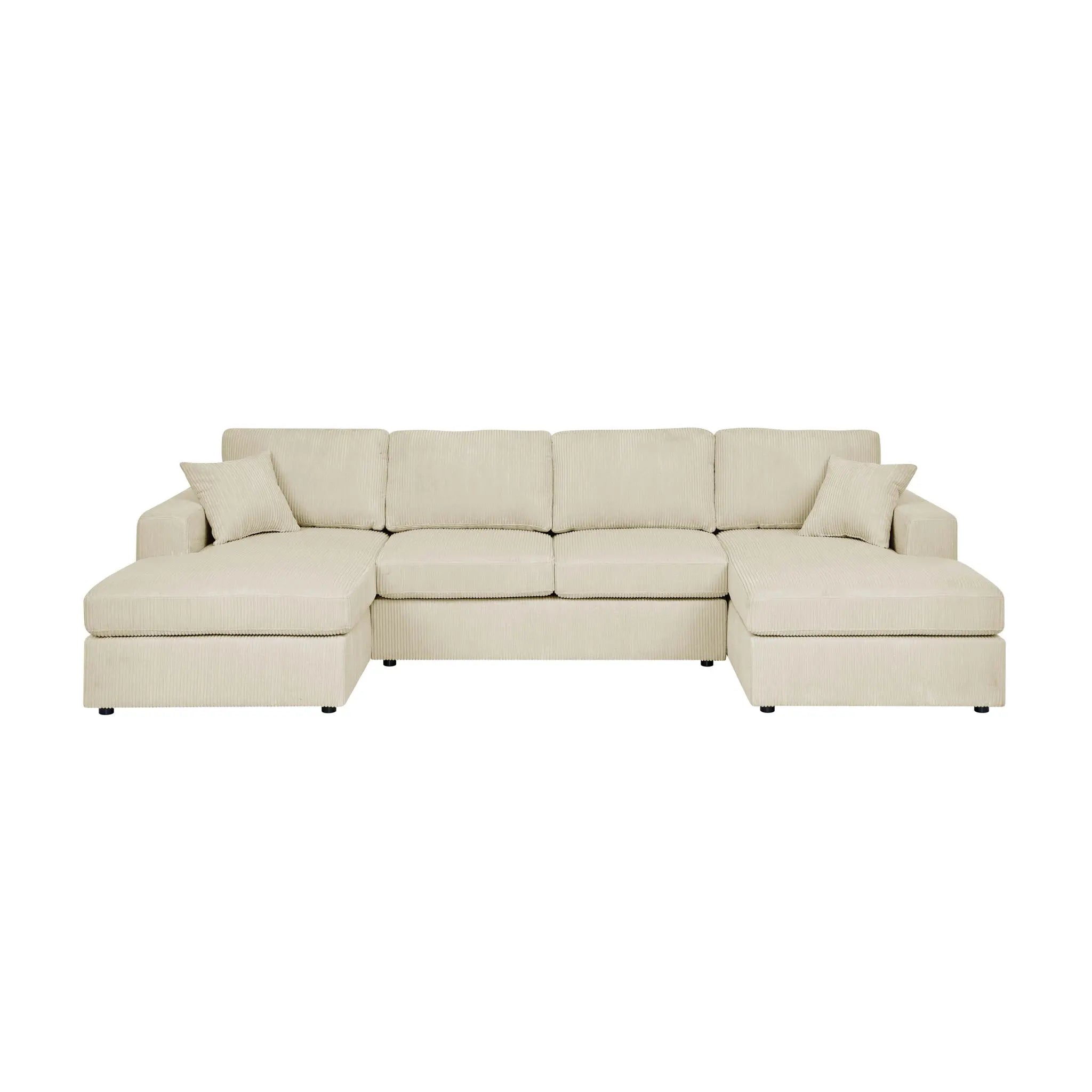 3 Piece Double Chaise Sectional Sofa Unique Piece Furniture