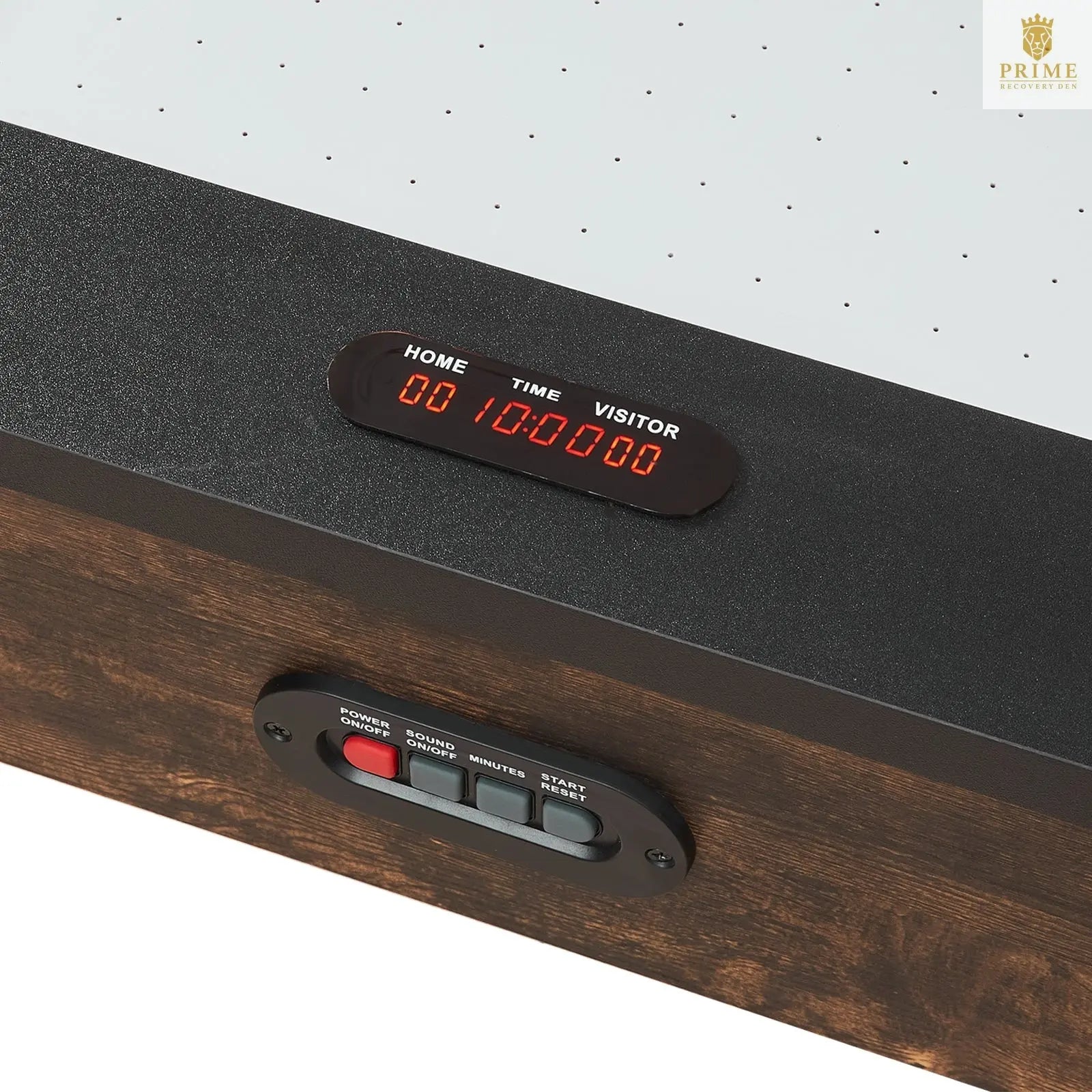 84" Air Hockey Table – Electronic Scorer, Rustic Wood, X-Leg