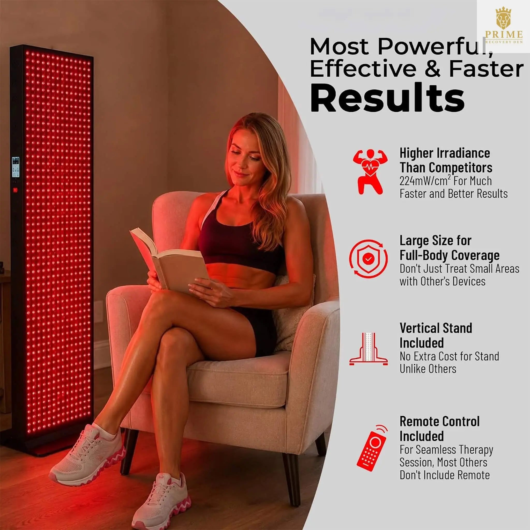Full-Body Dual-Chip Clinical-Grade Red Light Therapy Panel (SAK63480) SAKSBY WHOLESALE