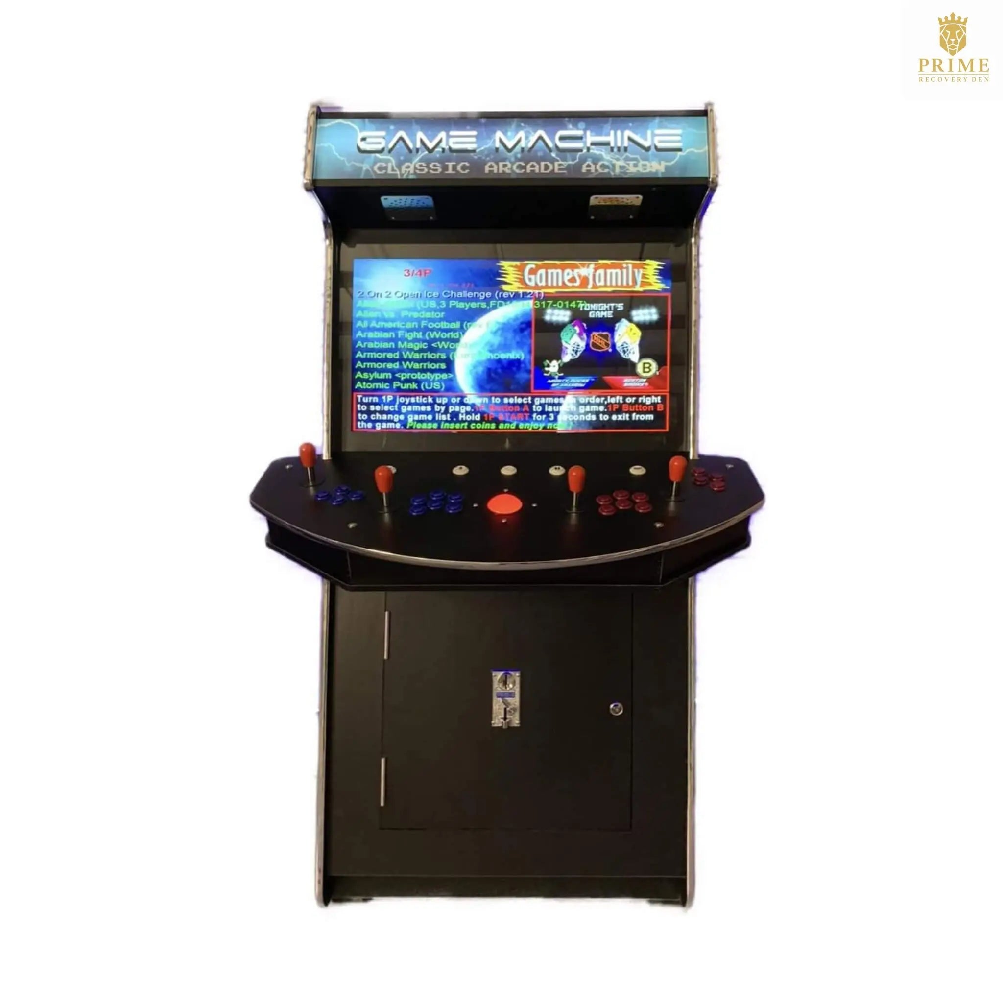 Full-Size Commercial-Grade 4-Player Upright Standup Arcade Machine With 4600 Classic Games (SAK47061) SAKSBY WHOLESALE