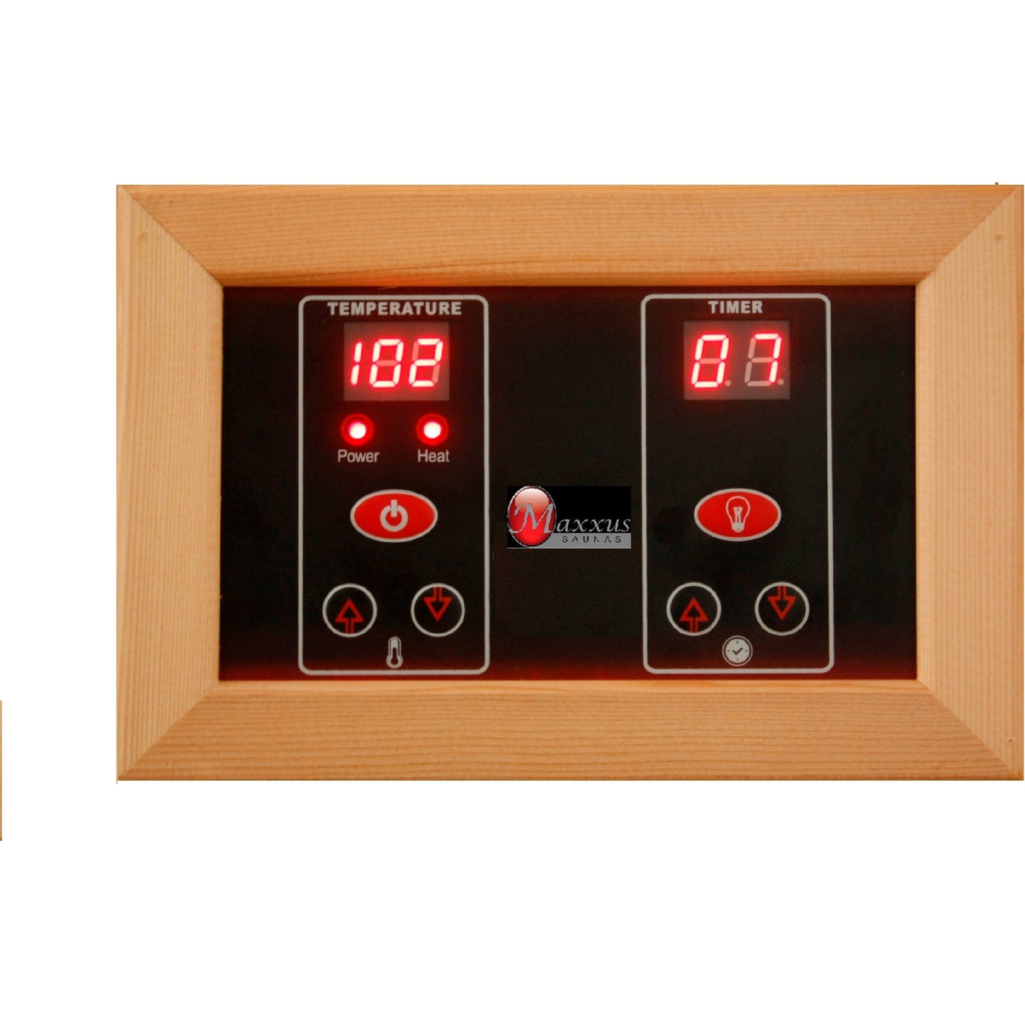 Maxxus 3-Person Corner Full Spectrum Near Zero EMF FAR Infrared Sauna with Canadian Red cedar