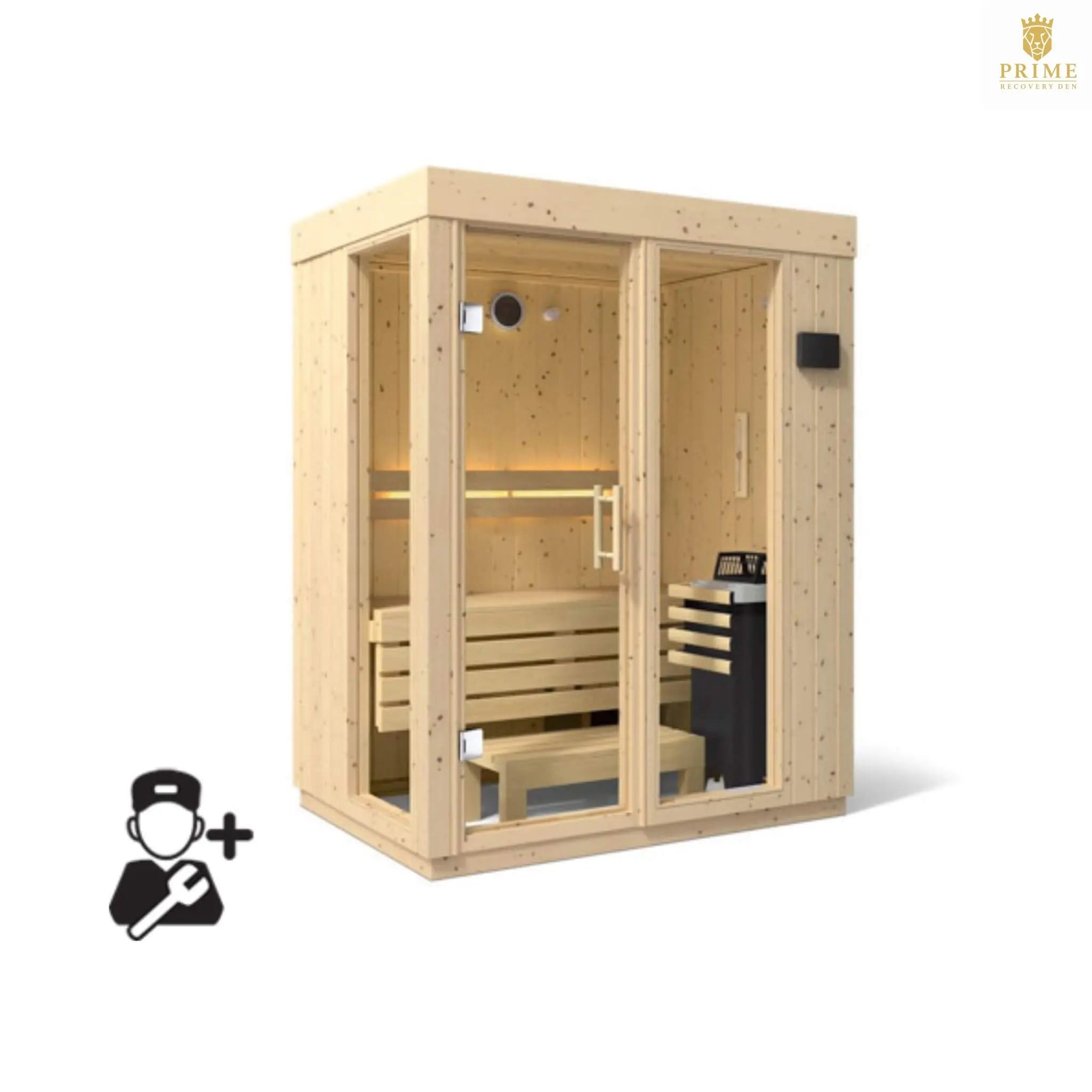 Kohler C1 Luxury Indoor Scandinavian Spruce Home Sauna Kit (SAK60418) SAKSBY WHOLESALE