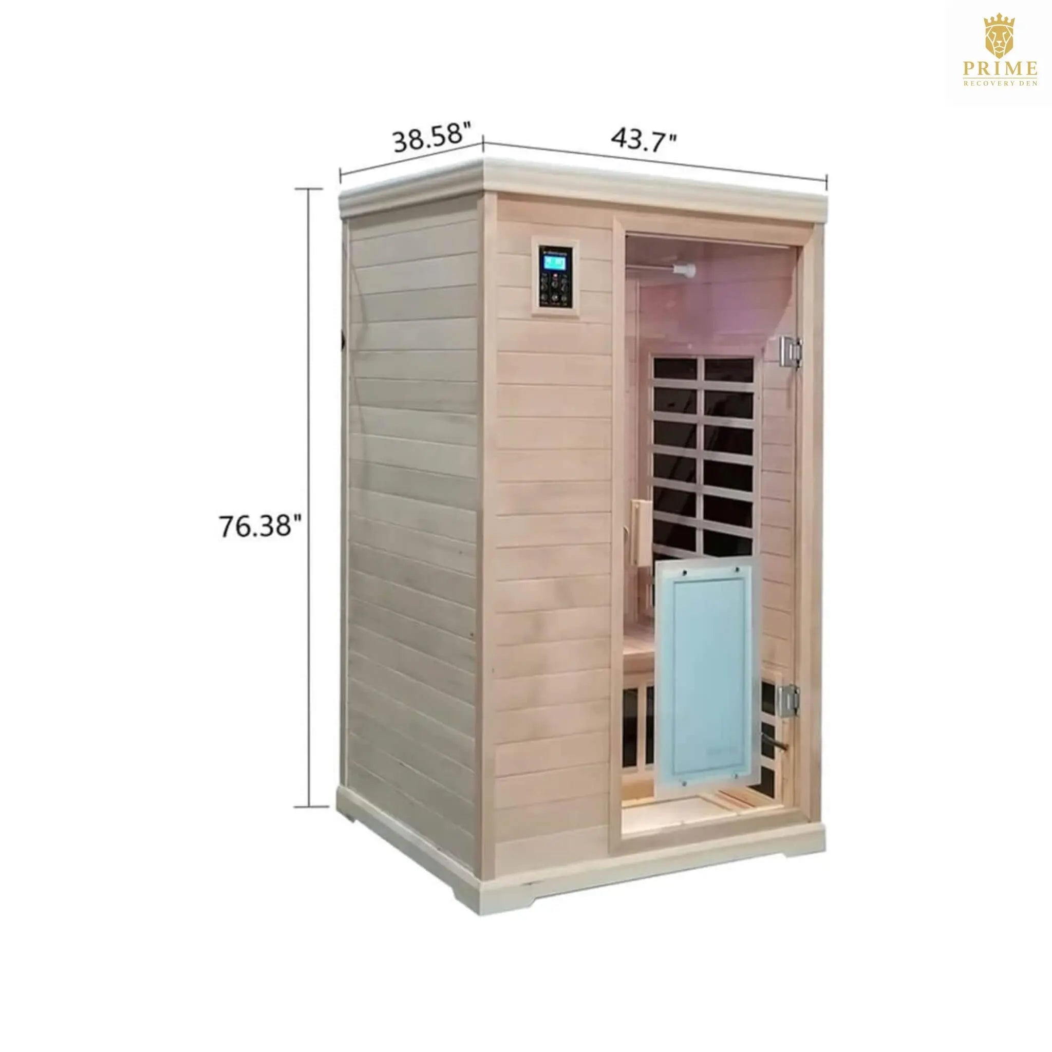 Thermora Ivara Luxury 2-Person Hemlock Wood FAR Infrared Sauna Room W/ Glass Door, 1750W (SAK81525) SAKSBY WHOLESALE