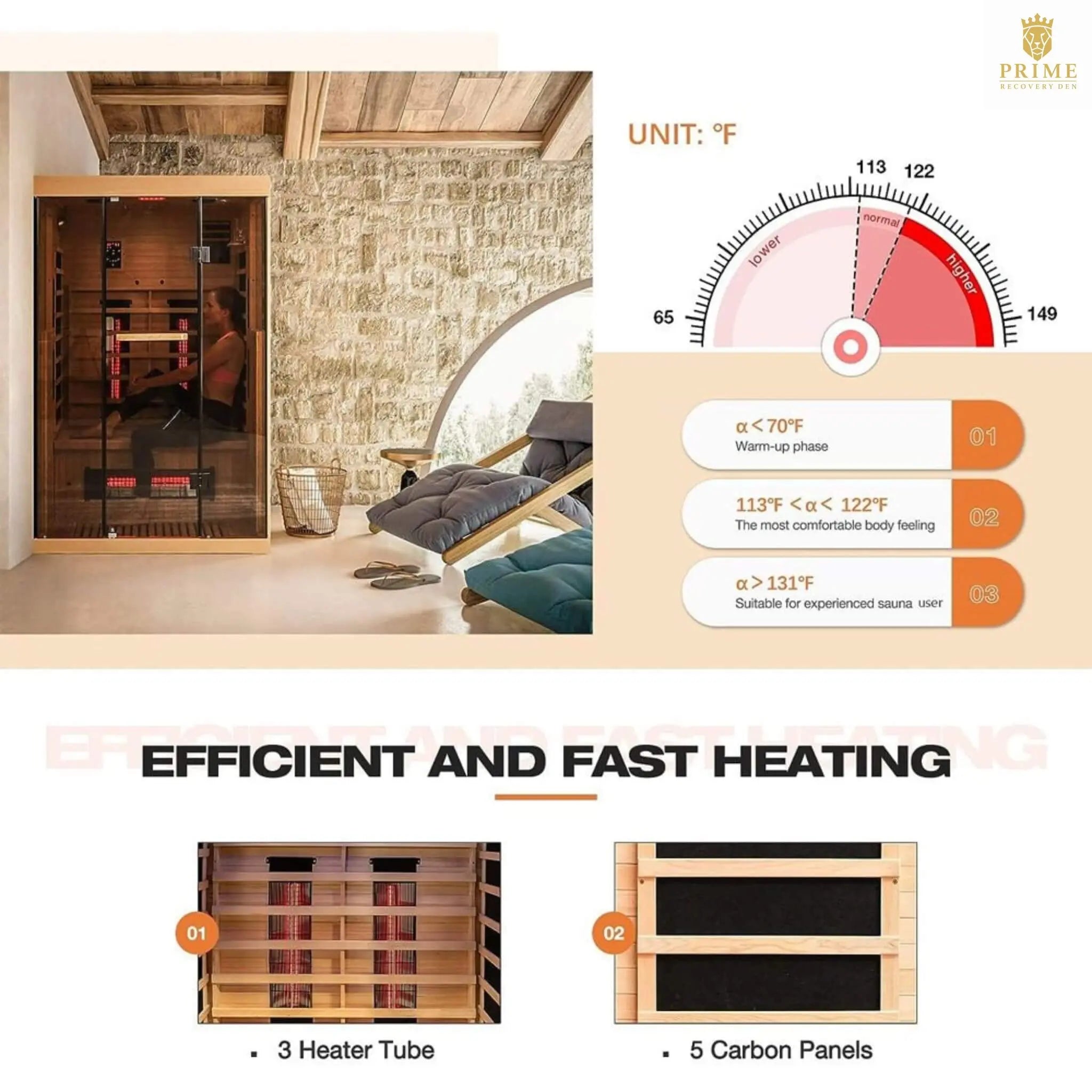 Thermora Valen Luxury 2000W 2-Person Low EMF FAR Infrared Heat Wood Home Personal Spa Sauna W/ Panoramic Tempered Glass (SAK27481) SAKSBY WHOLESALE