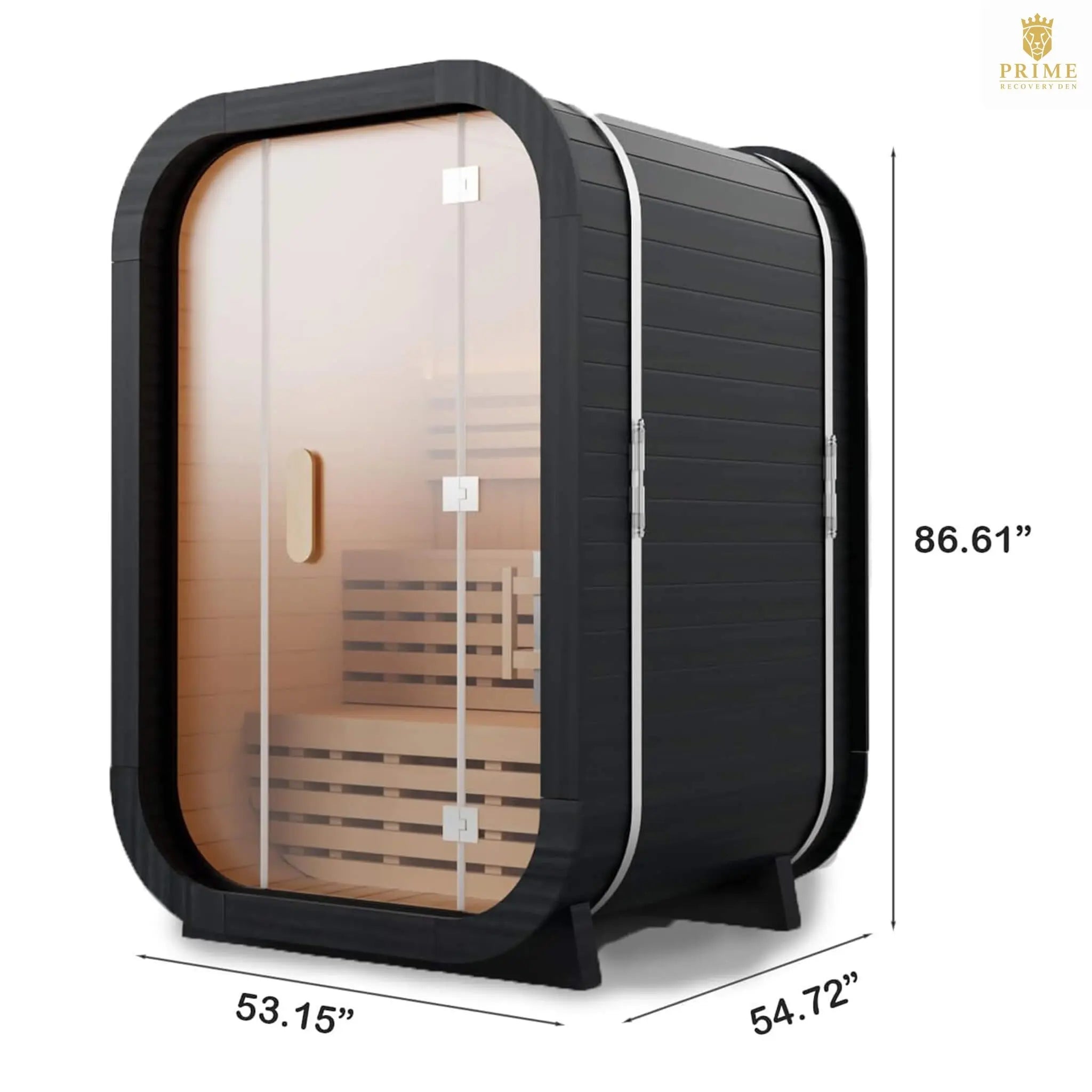 Thermora Lund Luxury 2-Person Outdoor Spruce Wood Cube Sauna Kit With 4.5KW Electric Stove (SAK74290) SAKSBY WHOLESALE