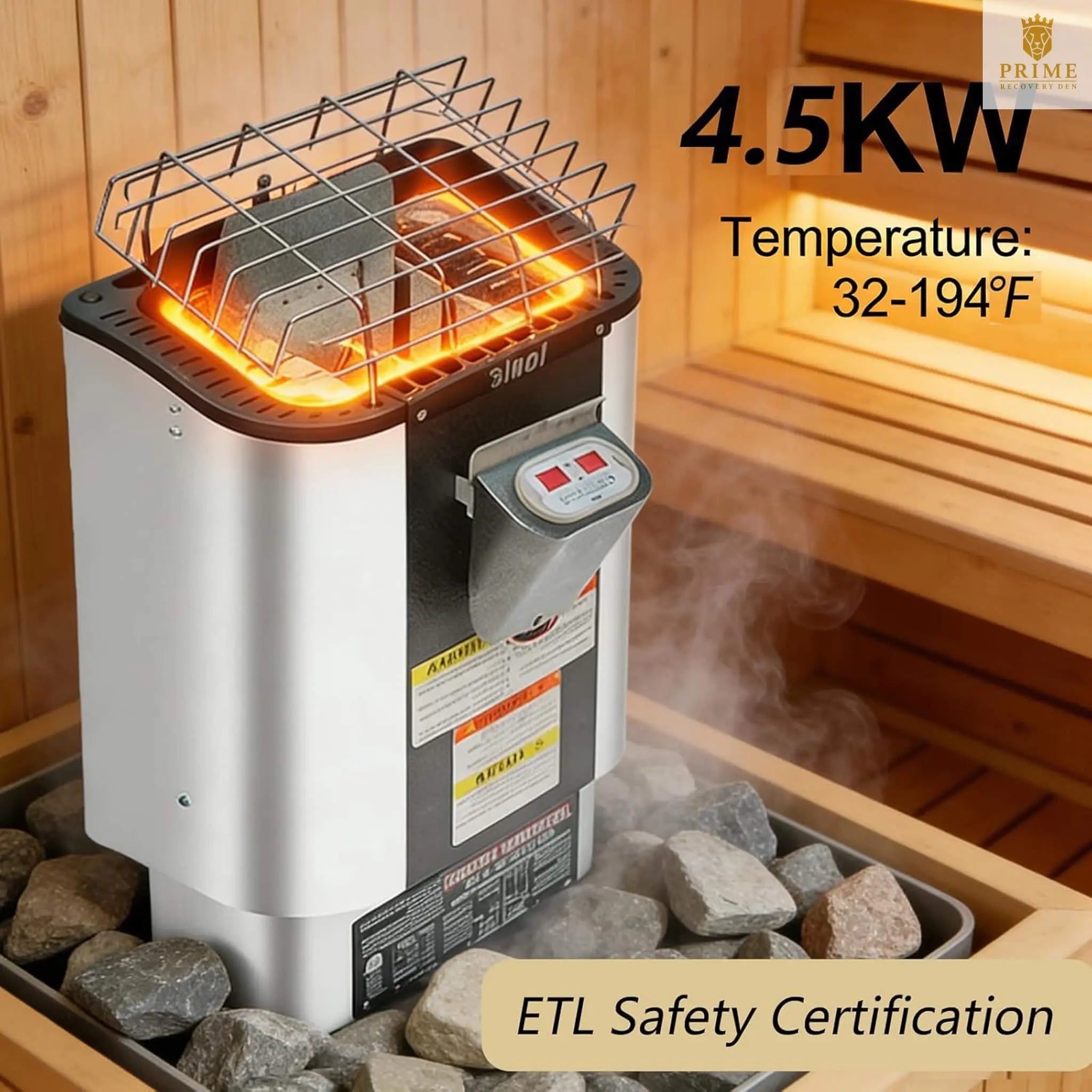 Thermora Lund Luxury 2-Person Outdoor Spruce Wood Cube Sauna Kit With 4.5KW Electric Stove (SAK74290) SAKSBY WHOLESALE