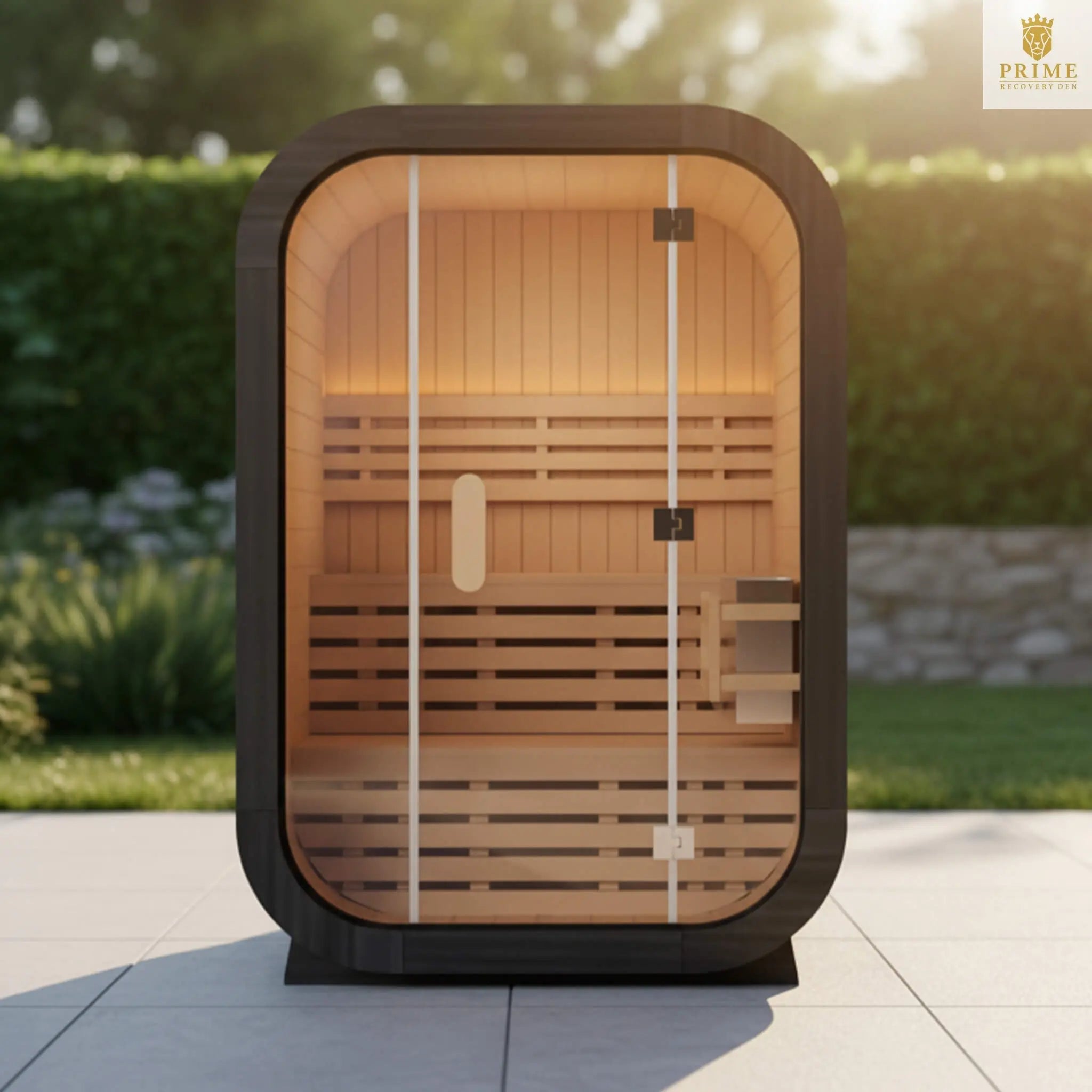 Thermora Lund Luxury 2-Person Outdoor Spruce Wood Cube Sauna Kit With 4.5KW Electric Stove (SAK74290) SAKSBY WHOLESALE
