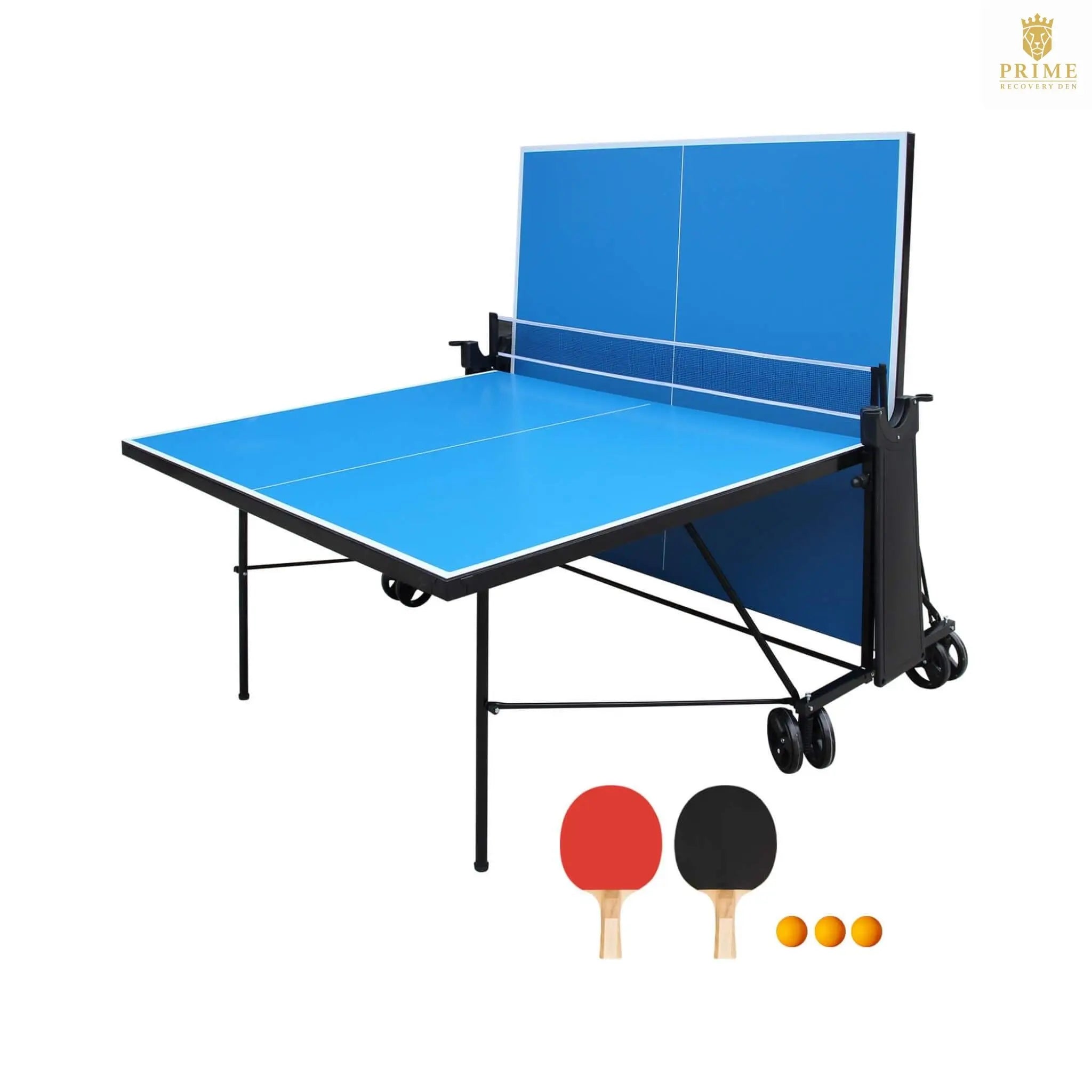 Portable 108-Inch Full-Size Table Tennis Table Set With Net, Paddles And Balls (SAK50384) SAKSBY WHOLESALE