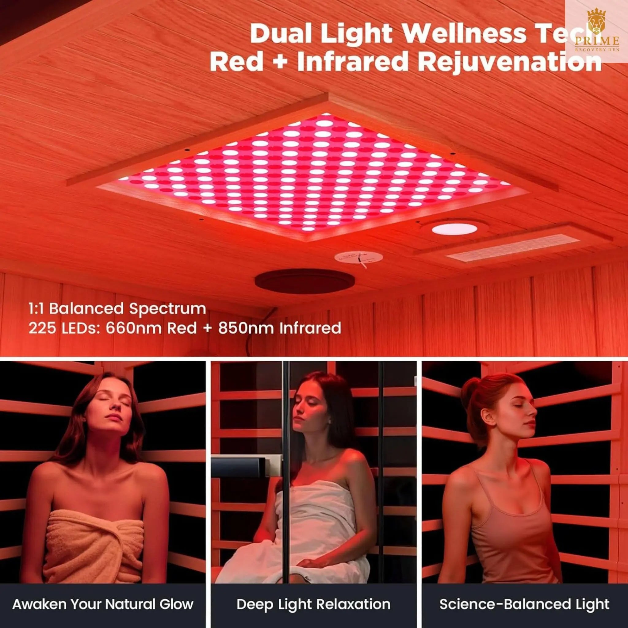 Thermora Pandora Premium 2-Person Indoor Infrared Sauna With Red Light Therapy And Himalayan Salt Rocks (SAK67305) SAKSBY WHOLESALE