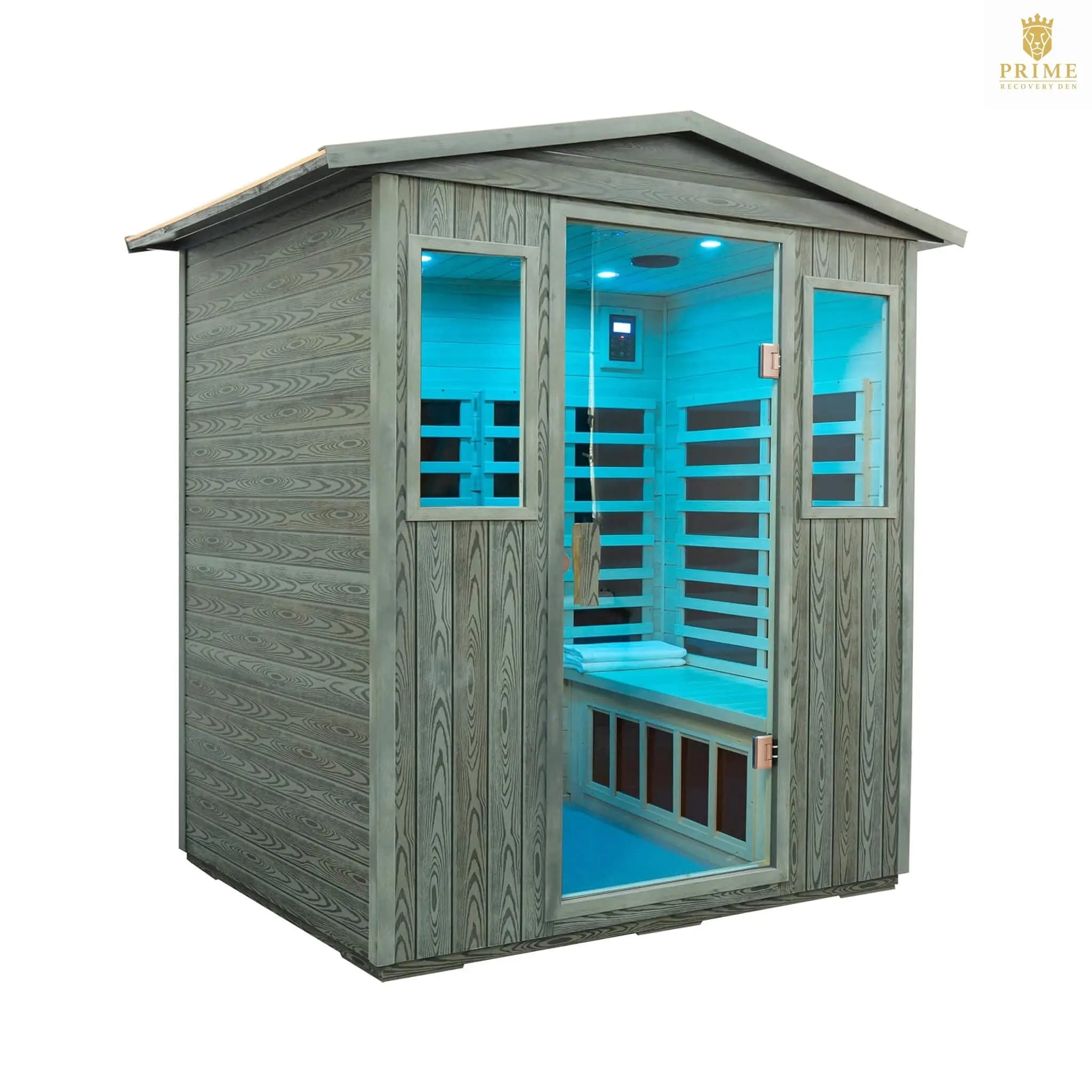 Thermora Eterna 4-Person Full-Spectrum Low EMF Carbonized Composite Infrared Sauna Room With Bluetooth Speakers (SAK70182) SAKSBY WHOLESALE