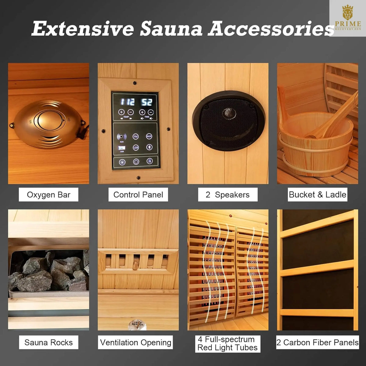 Rövia Luma 2-Person Hybrid Infrared & Steam Sauna – view 7