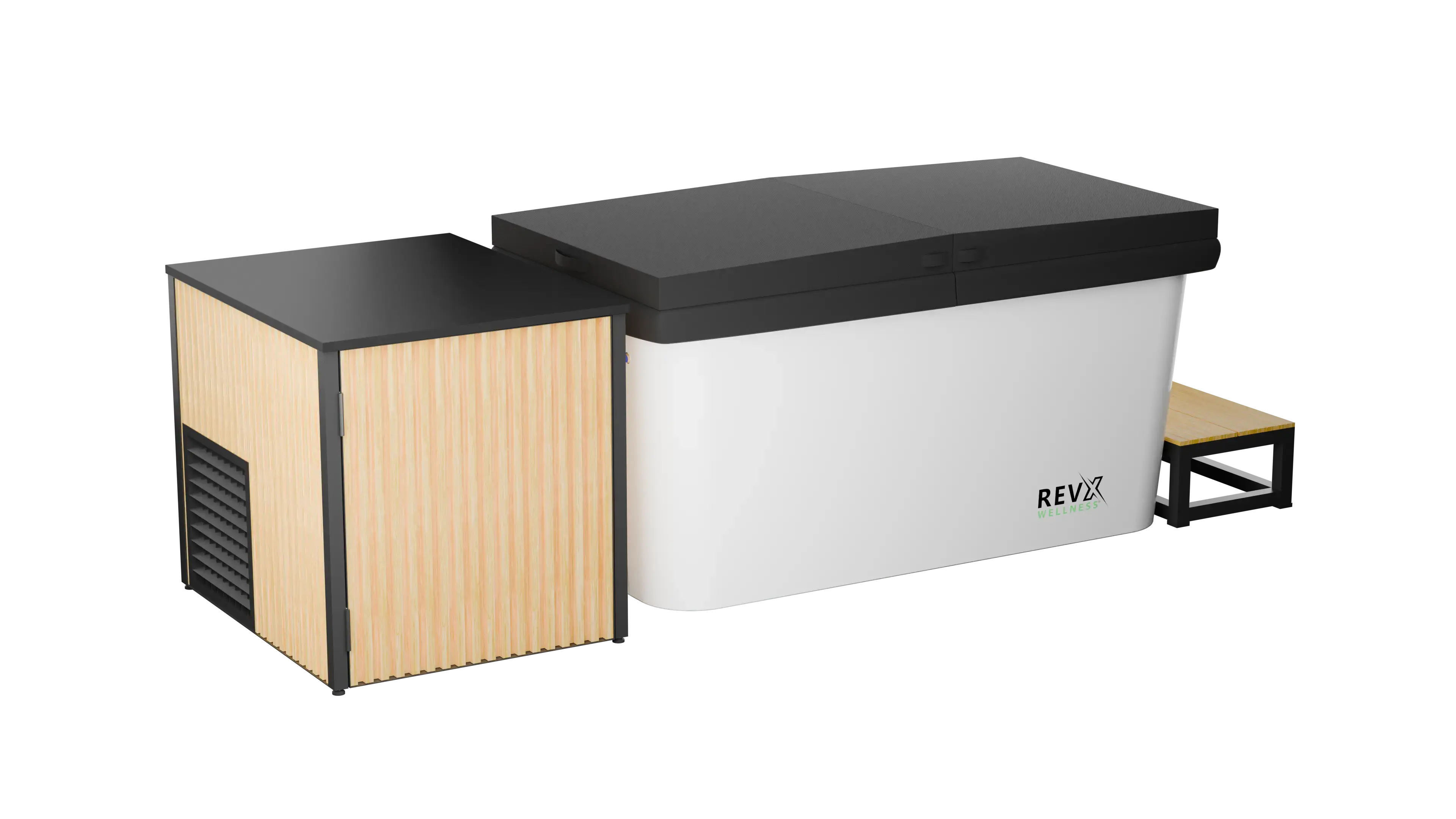 RevX Acrylic X Tub Cold Plunge + LUX High Performance Chiller and Filtration System RevX Wellness