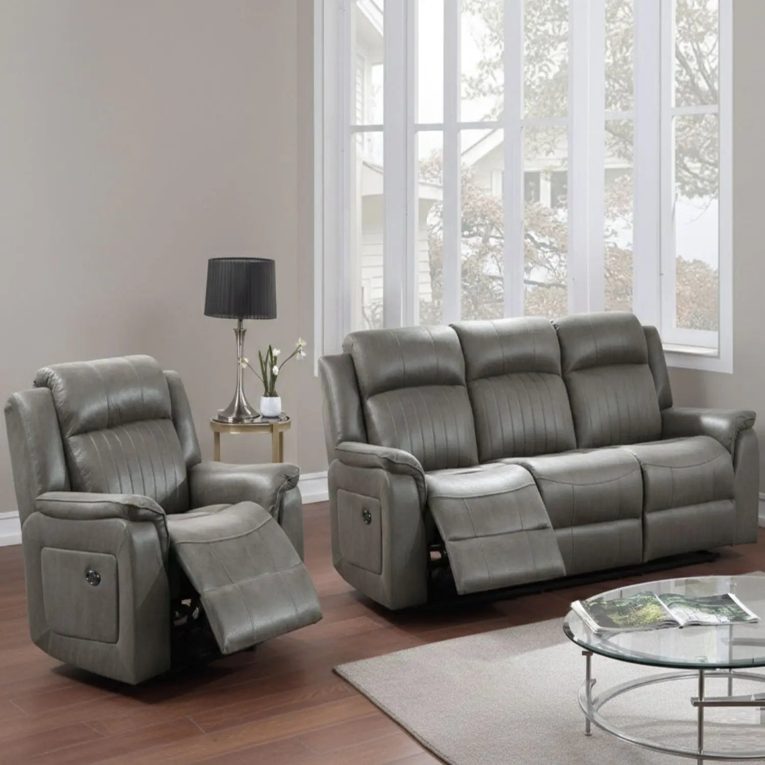 Contemporary Living Room Set, Horizontal And Vertical Tufting HouseOfZazla