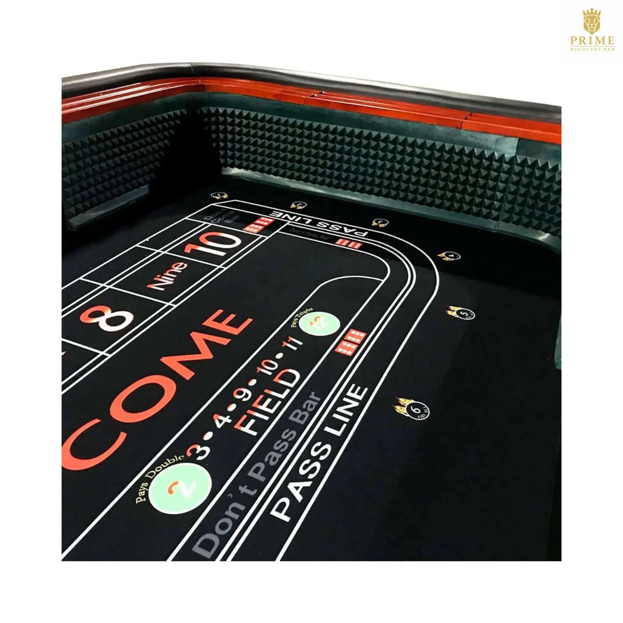 12FT Casino Style Craps Table With Full Drink Rail And Cushion Rim Cover (SAK35098) SAKSBY WHOLESALE