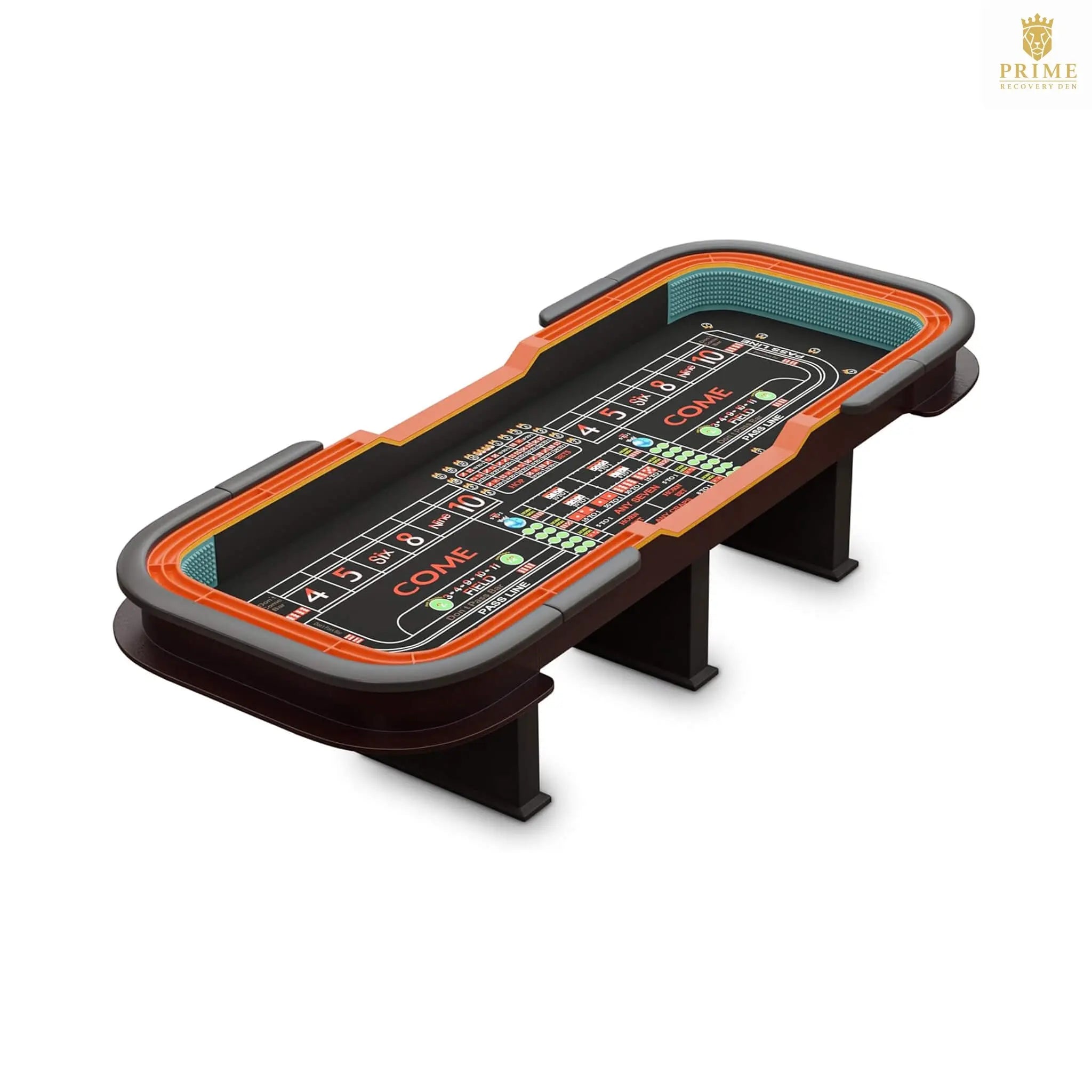 12FT Casino Style Craps Table With Full Drink Rail And Cushion Rim Cover (SAK35098) SAKSBY WHOLESALE