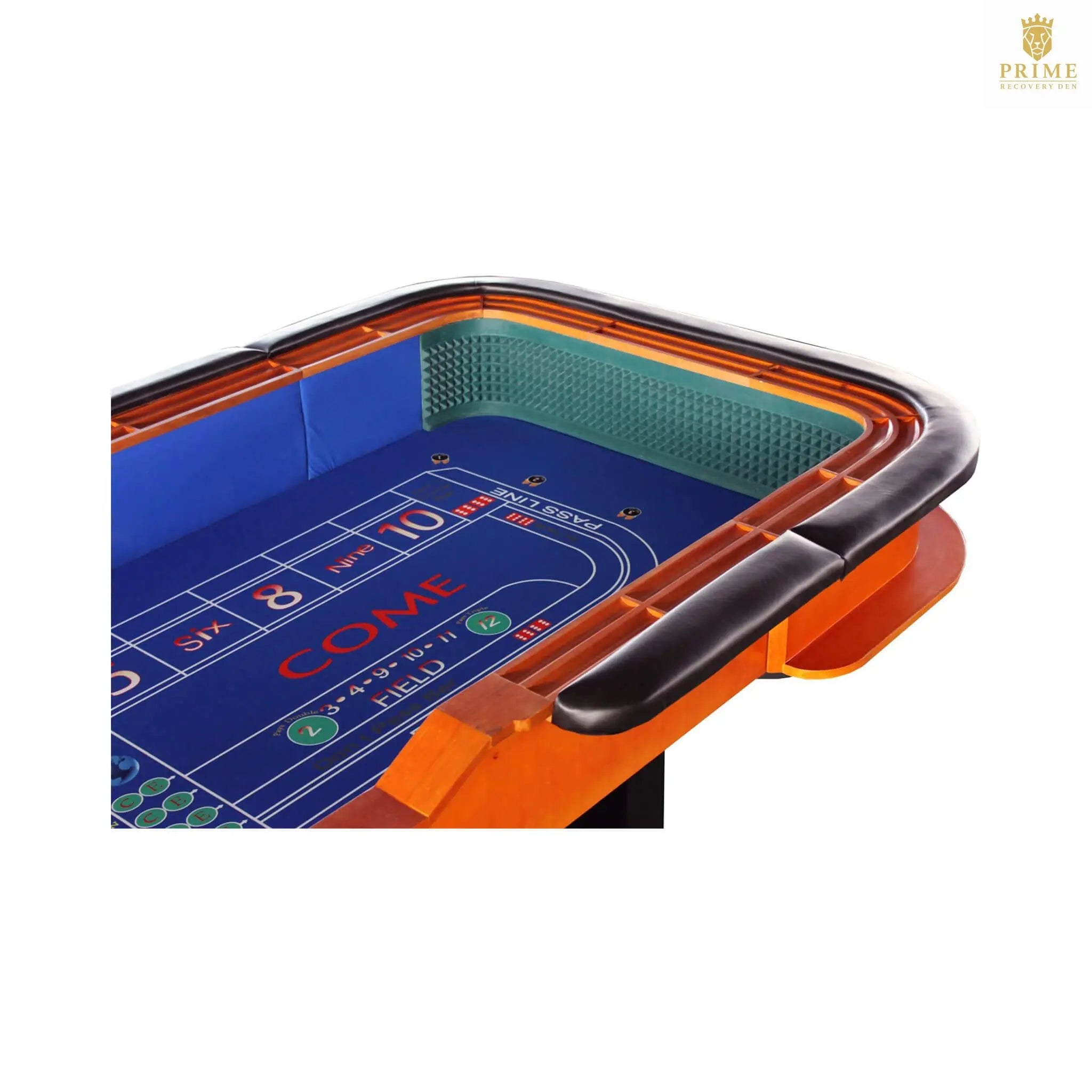 12FT Deluxe Casino Craps Game Table With Full Drink Rail (SAK68021) SAKSBY WHOLESALE