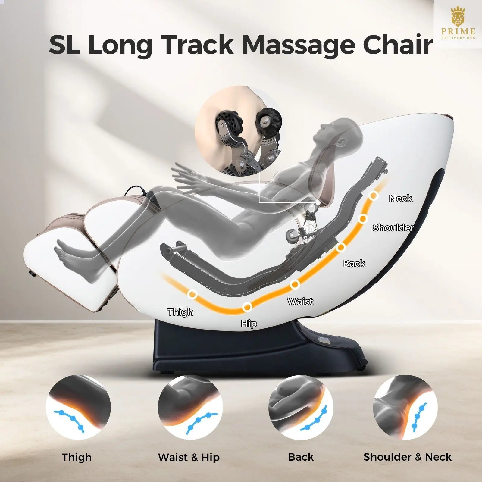 Bosscare - 3D Zero Gravity Massage Chair, Full Body Shiatsu Recliner With App